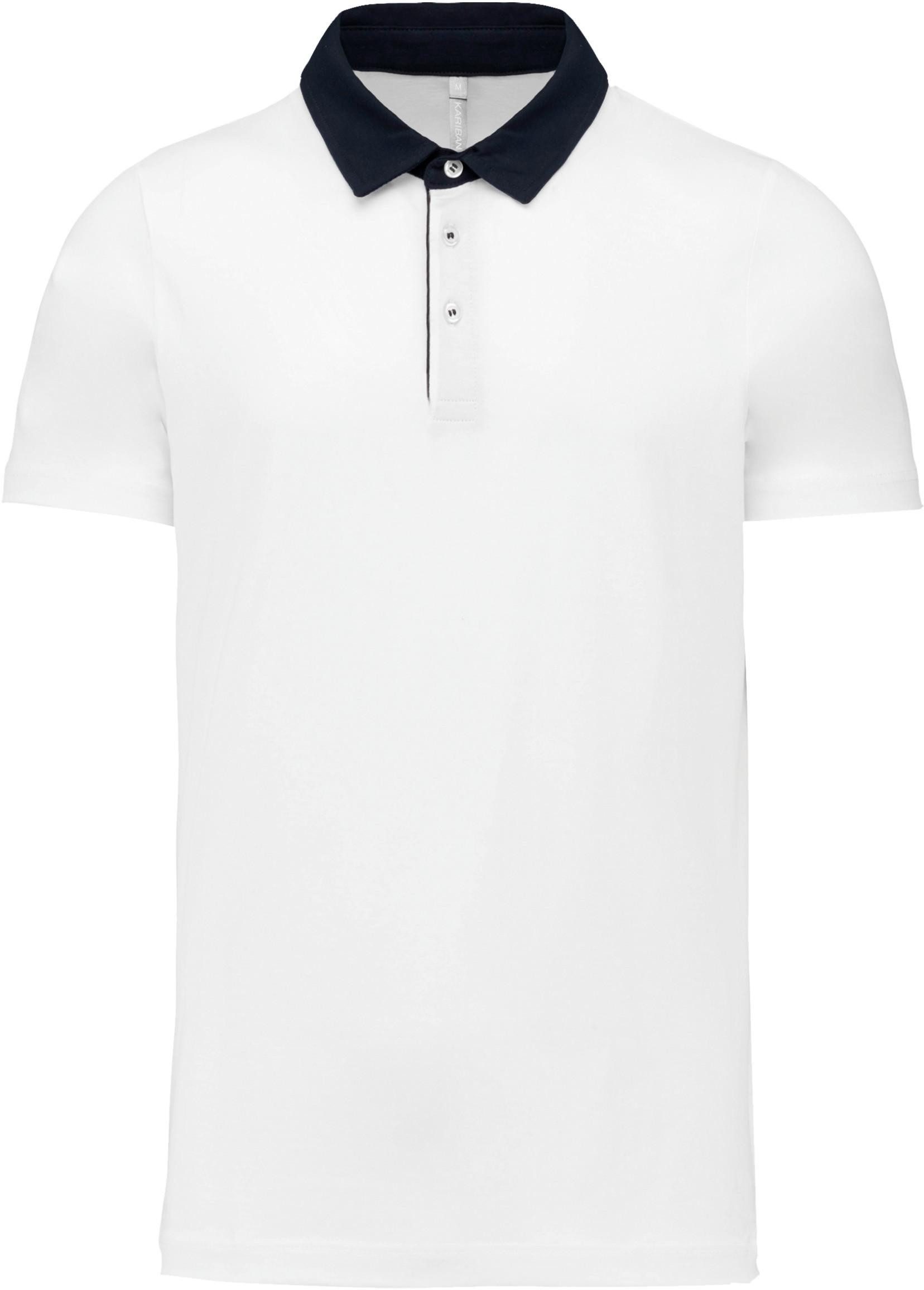 Poloshirt Zweifarbiges Jersey-Polohemd für Herren