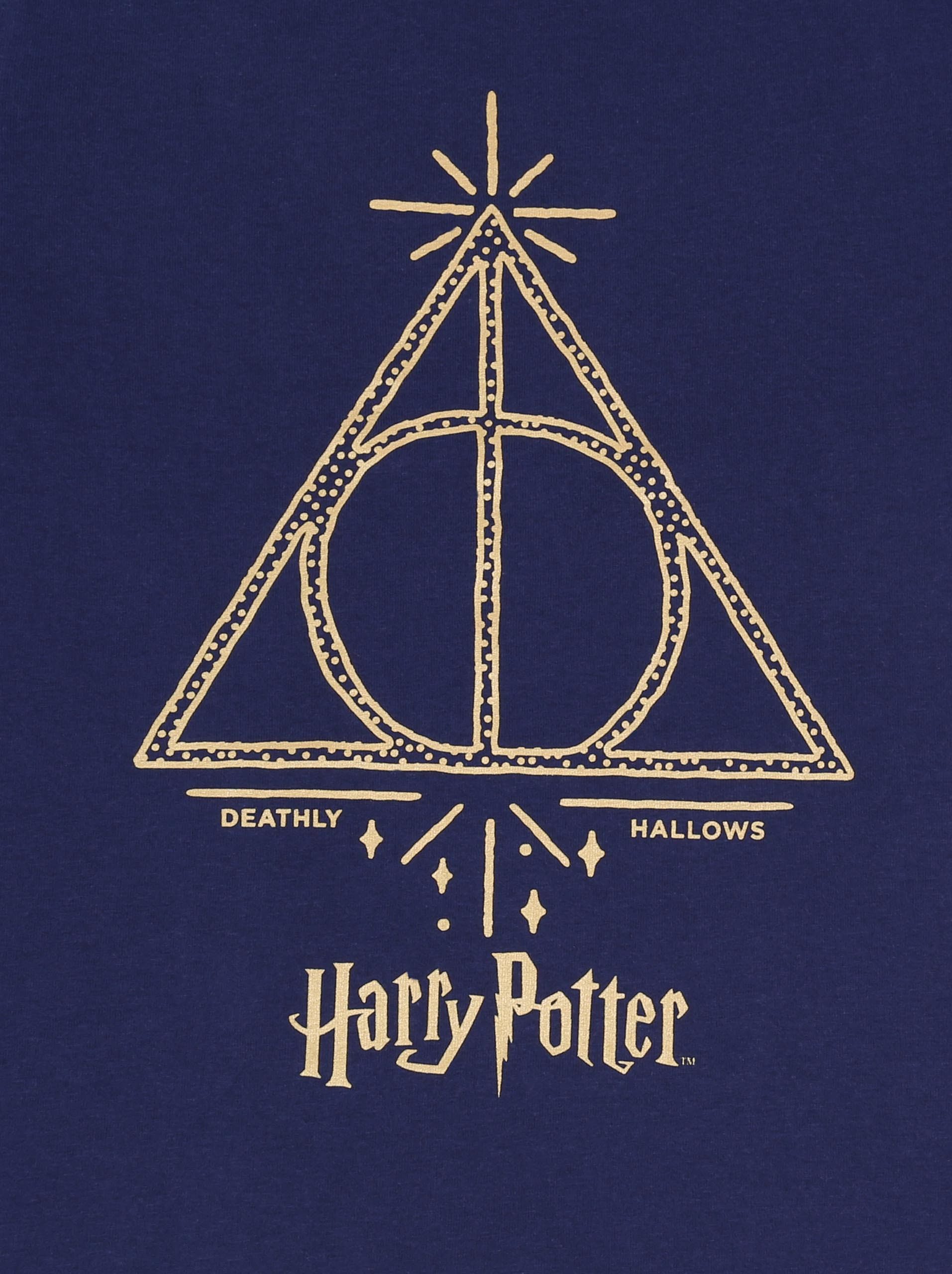 Sarcia.eu Pyjama 2 x Dunkelblau-grauer Schlafanzug HARRY POTTER 7-8 Jahre