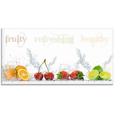 Artland Glasbild Fruchtig erfrischend gesund Fruchtmix, Lebensmittel (1 St), in verschiedenen Größen