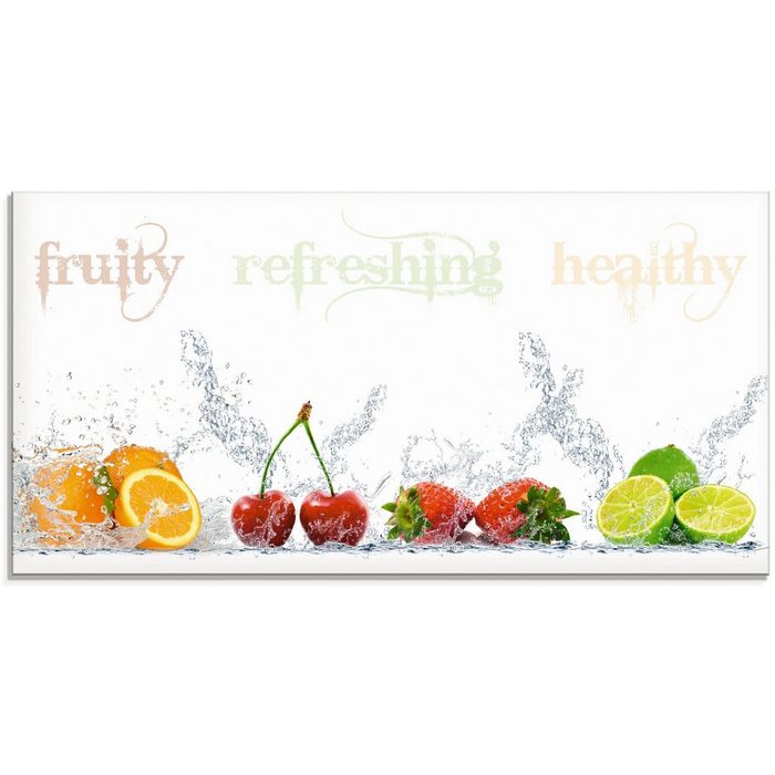 Artland Glasbild Fruchtig erfrischend gesund Fruchtmix Lebensmittel (1 St) in verschiedenen Größen