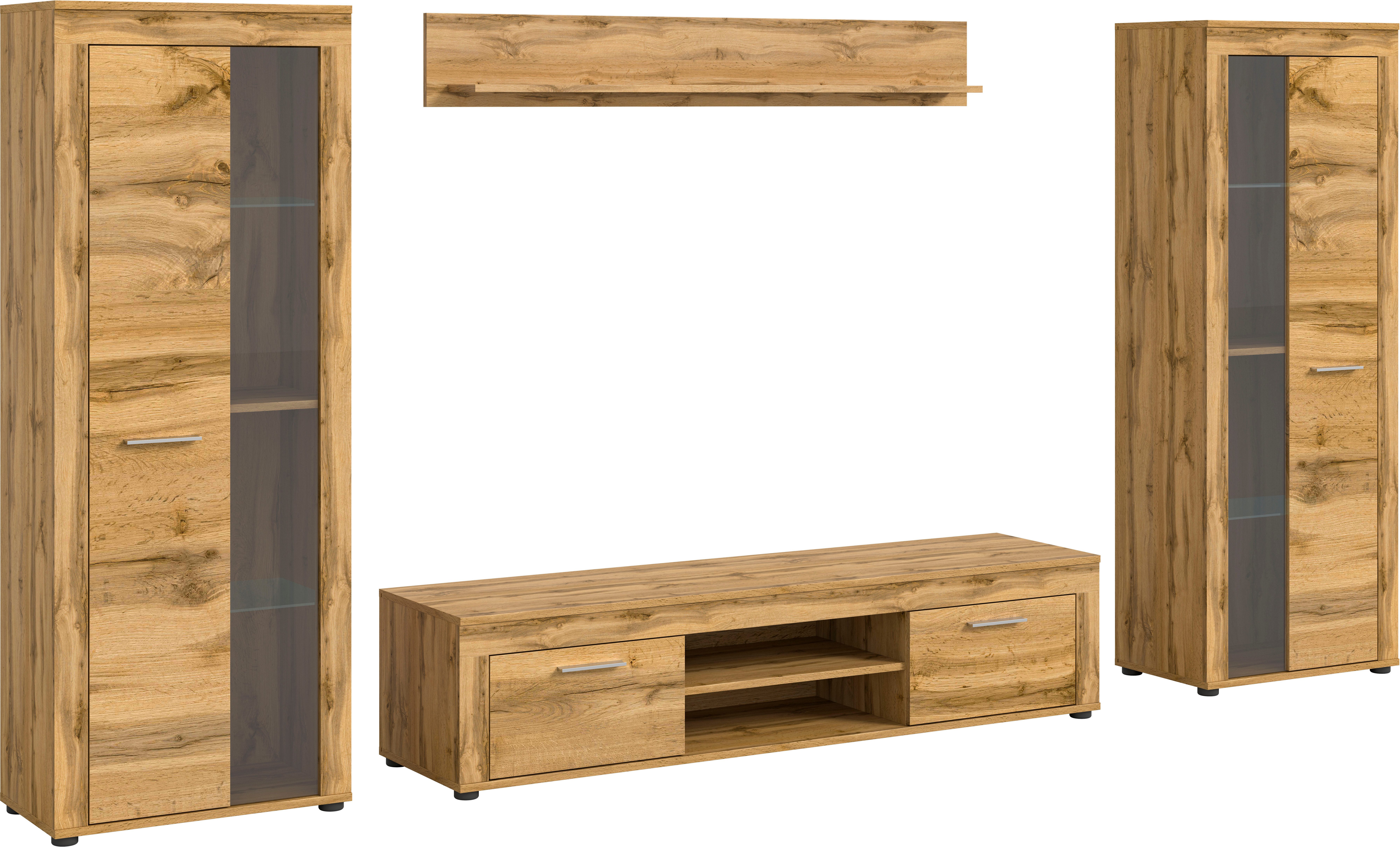 INOSIGN Wohnwand Aosta, Breite 310cm, best. aus: 2x Vitrine, Lowboard, Wand günstig online kaufen