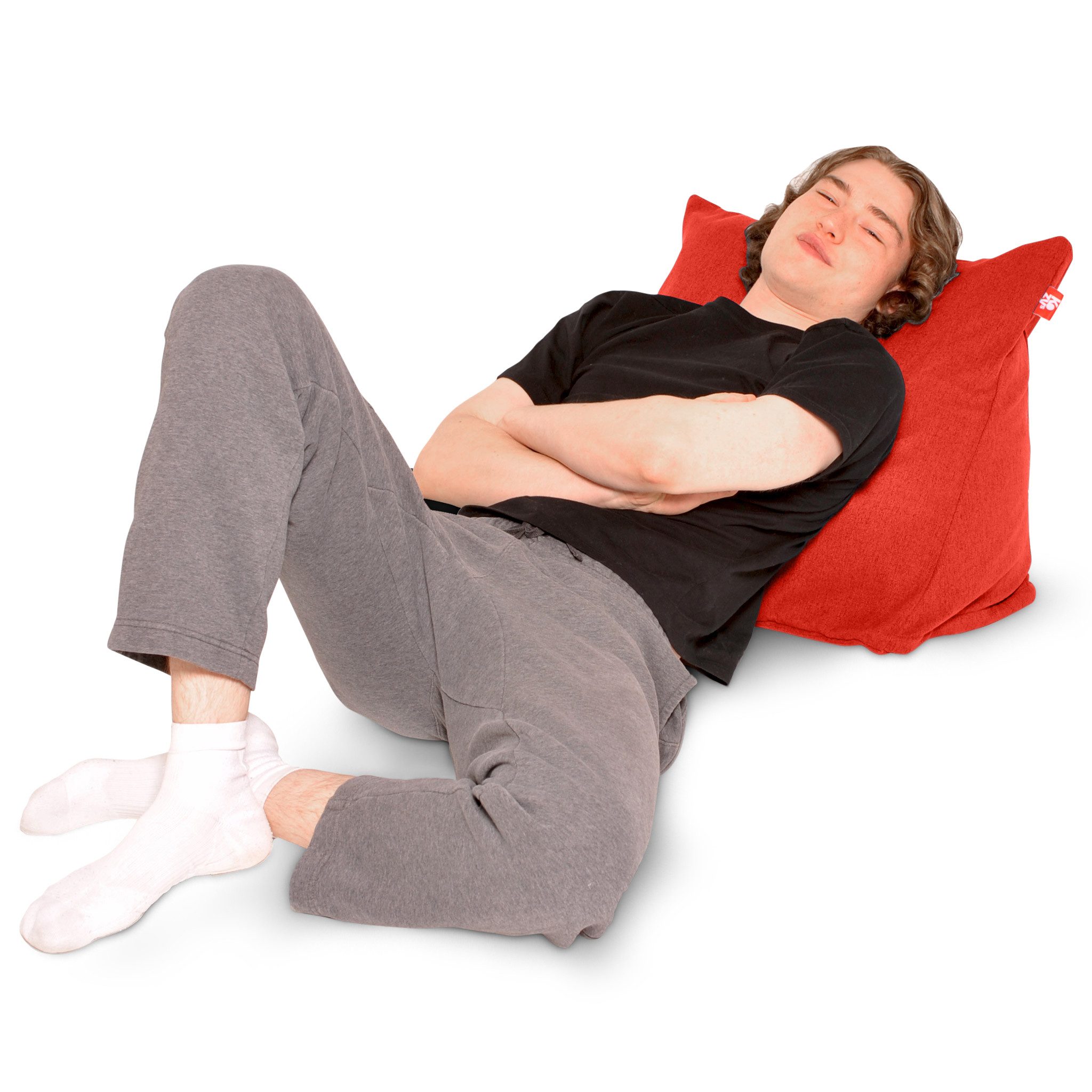 KOZYS Sitzsack Lesekissen Keilkissen Rückenkissen (mit EPS-Perlenfüllungen, Ergonomische Rückenstütze, & Nackenkissen mit Mikroperlen), verschiedene Farben, Für Kinder & Erwachsene