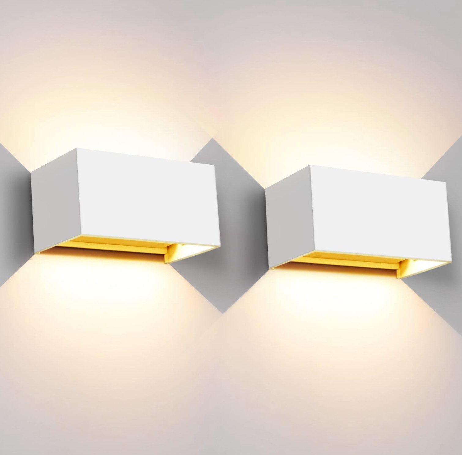 TSE Mikrofon Kingwei EU1281B LED Wandleuchte 20W Weiß 3000K IP65 Up Down