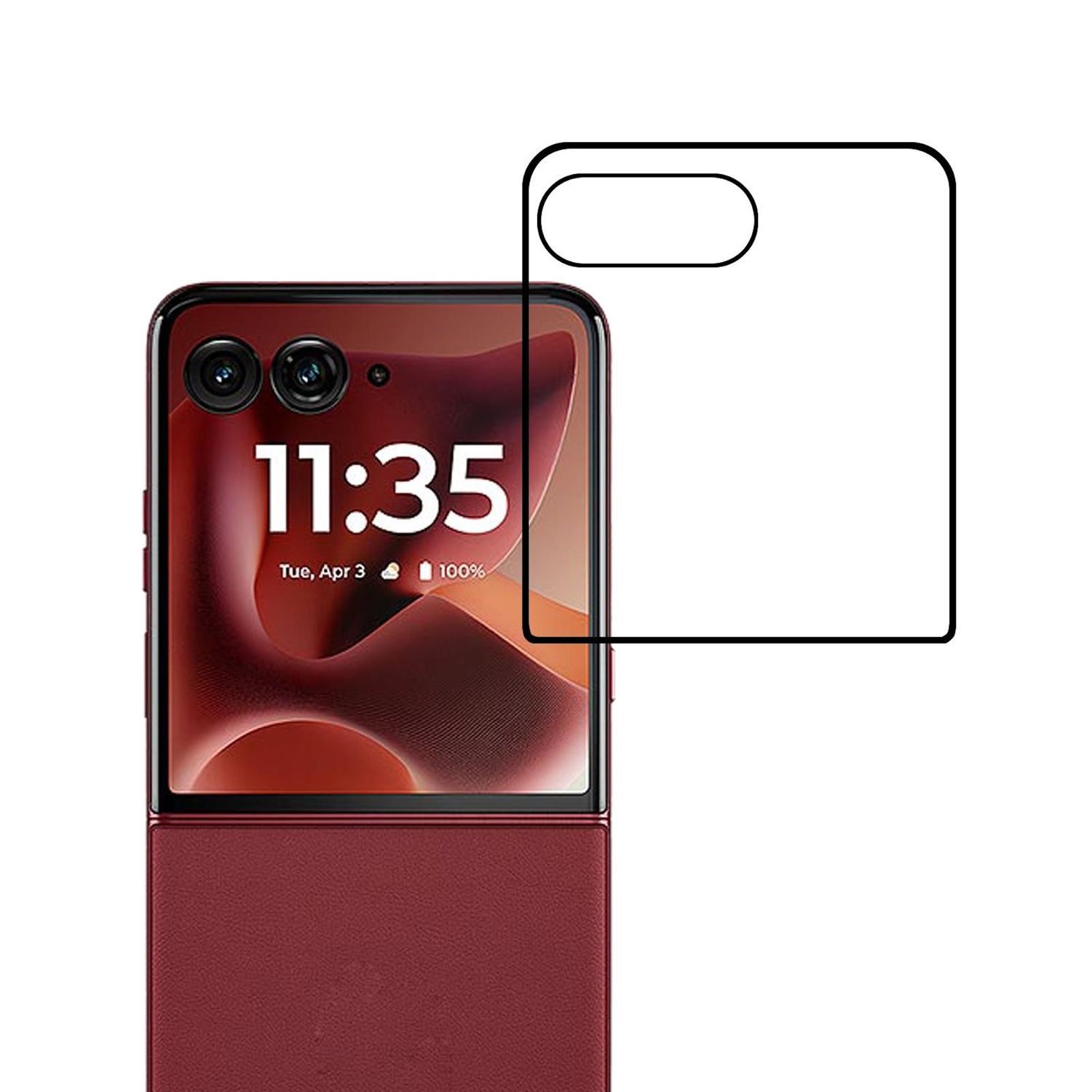 Wigento Handyhülle Für Motorola Razr 60 Ultra 3D 9H Curved Hart Glas Display Schutz Folie, 3D Curved Hart Glas