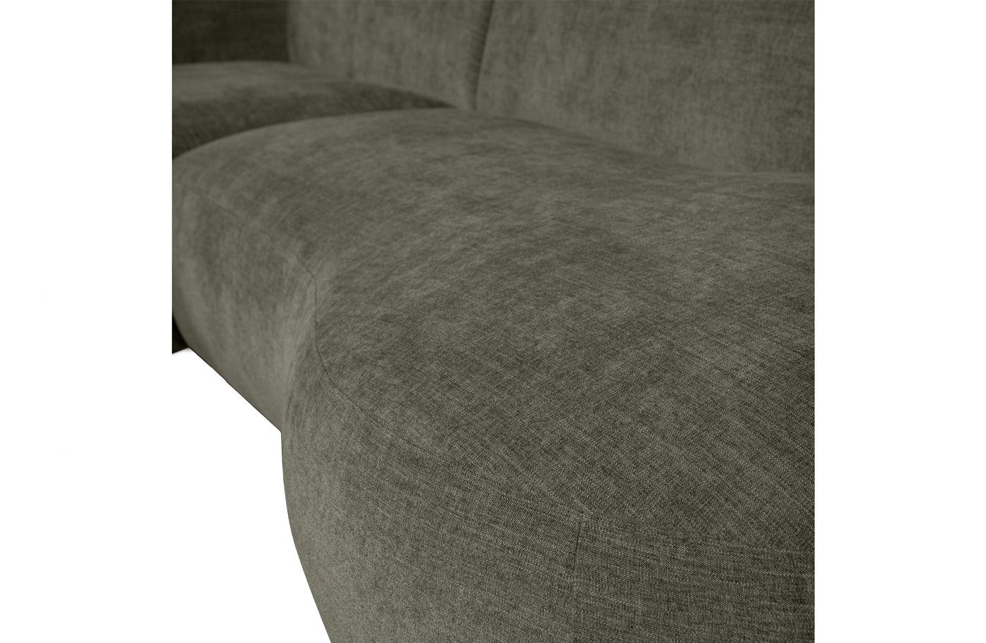 WOOOD Ecksofa Lounge Grün, links - Stoff Polly freistellbar Sofa