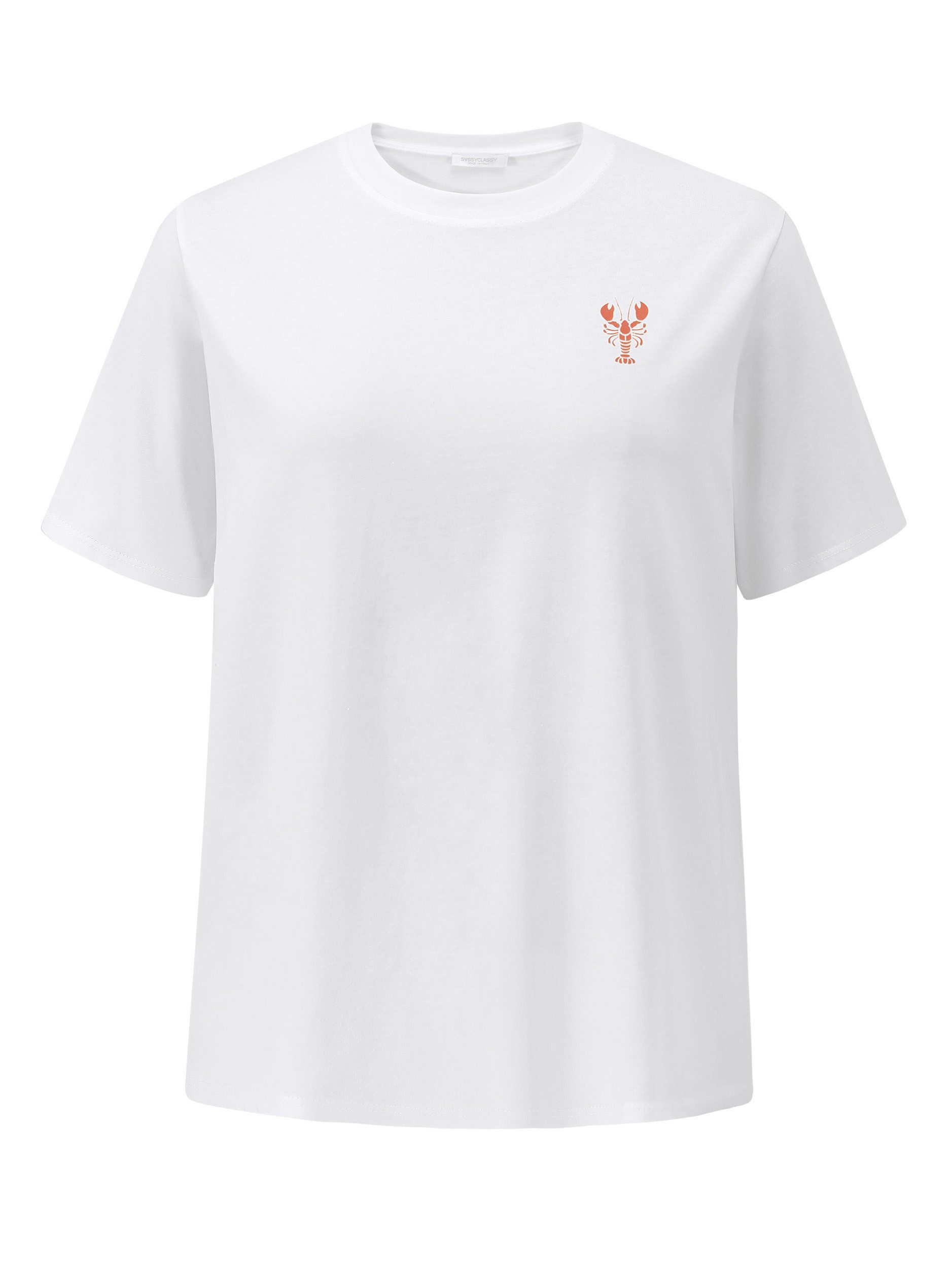 SASSYCLASSY T-Shirt Oversize T-Shirt mit Hummer Frontprint Damen Lässiges T günstig online kaufen