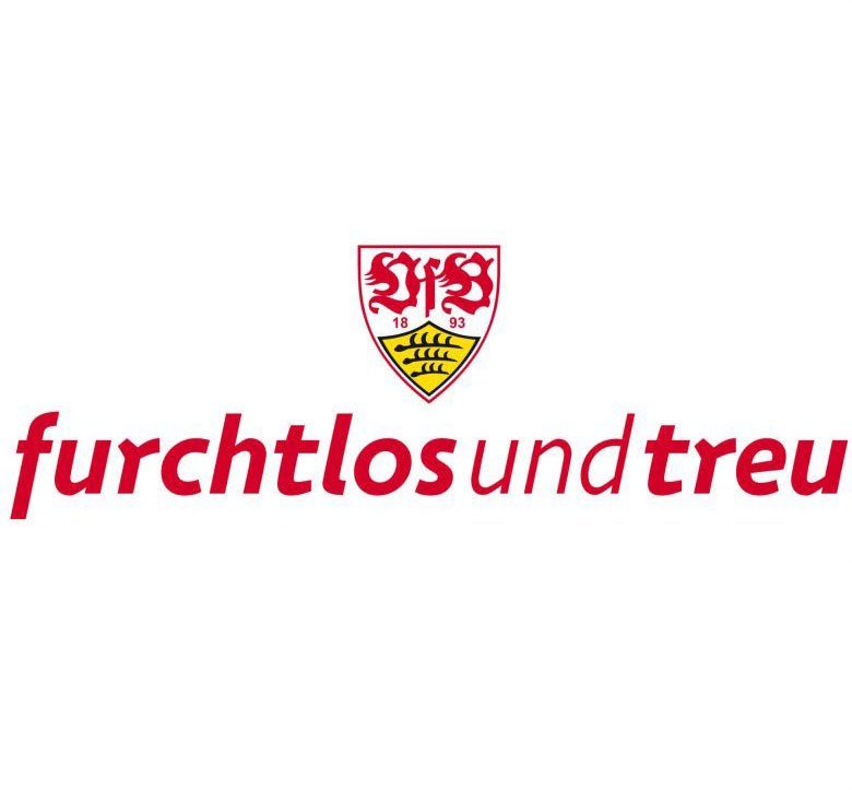 Wall-Art Wandtattoo Fußball VfB Stuttgart Logo, selbstklebend, entfernbar