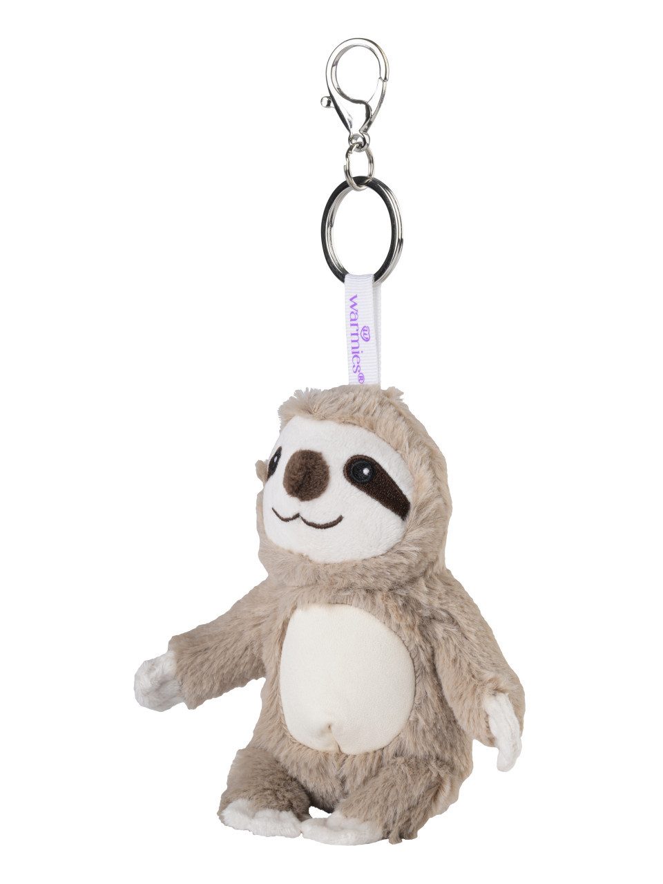 Warmies® Schlüsselanhänger Warmies Taschenanhänger Charm Faultier braun