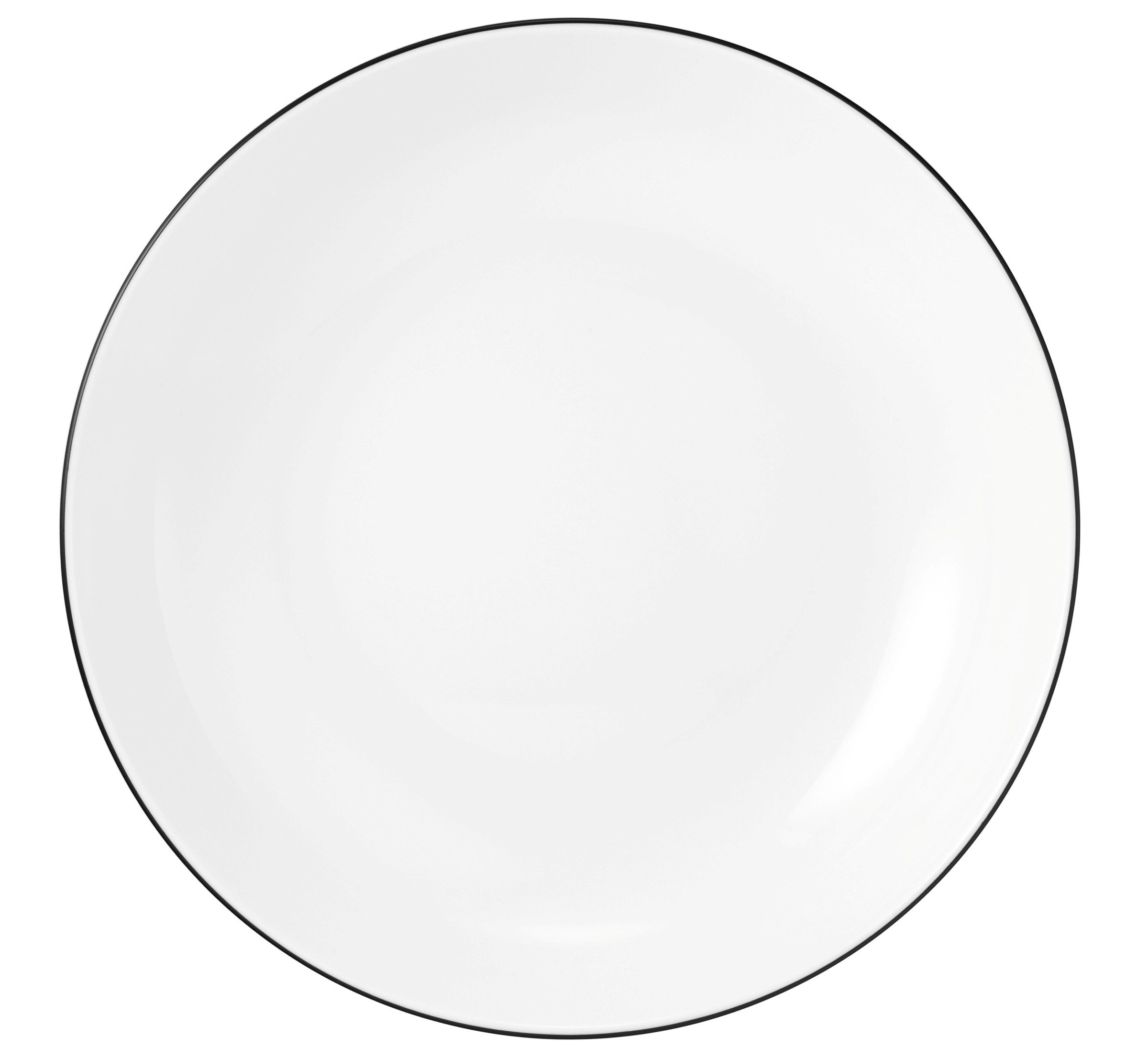 Seltmann Weiden Suppenteller Lido Black Line, (1 St), Teller rund 21 cm