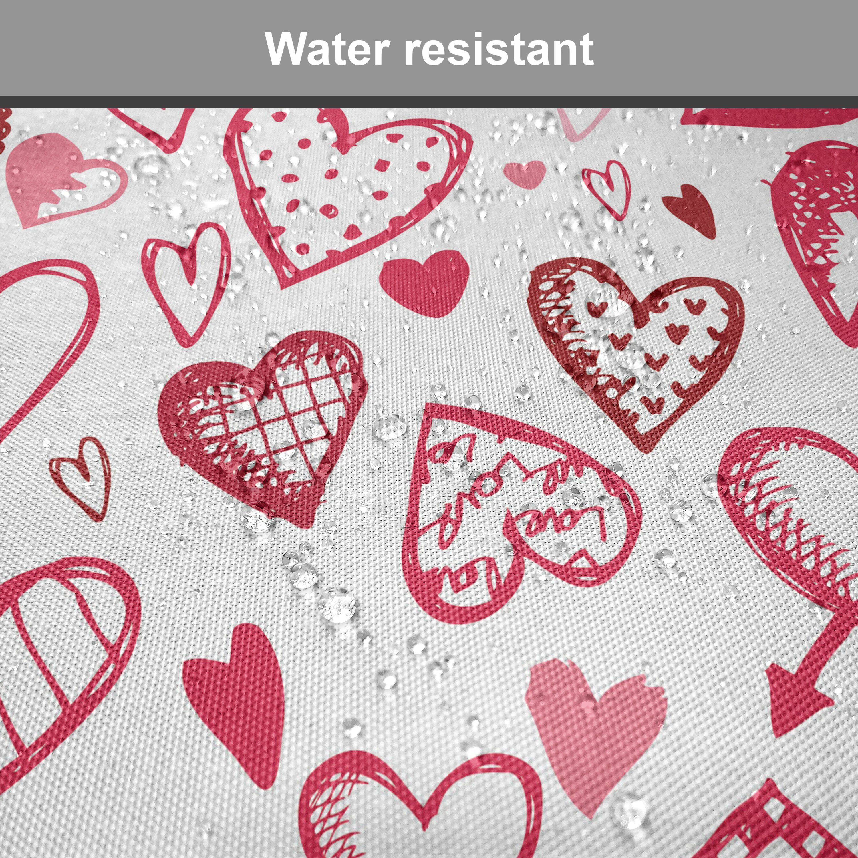 Valentine für Küchensitze, Stuhlkissen mit Riemen Kissen Abakuhaus Hearts Pfeil Gekritzel Dekoratives wasserfestes