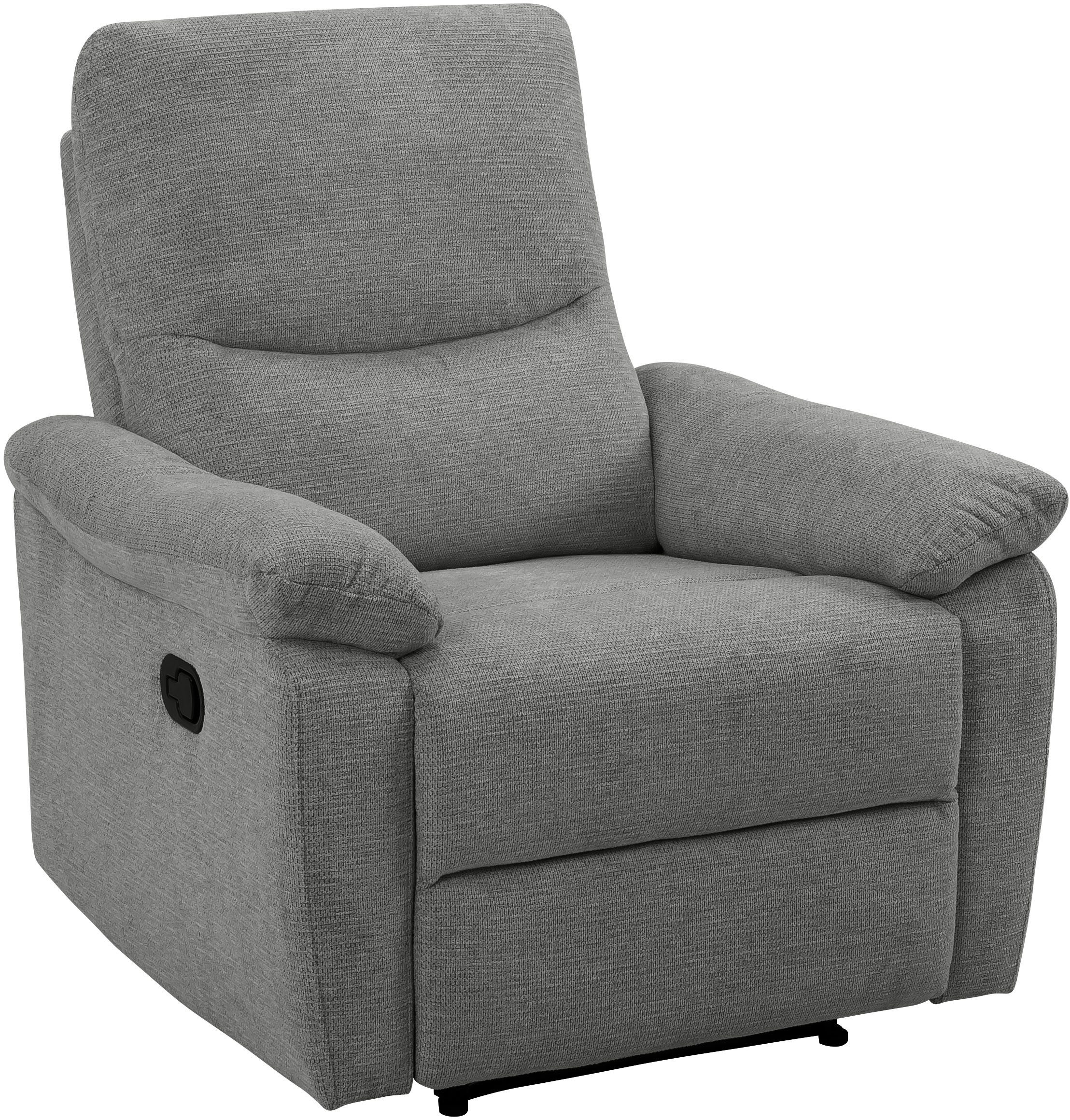 Home affaire Relaxsessel ODILON, TV-Sessel mit Relax- und Liegefunktion, Struktur-Bezug, manuelle und elektrische Funktion (mit USB A/C), Federkern-Polsterung