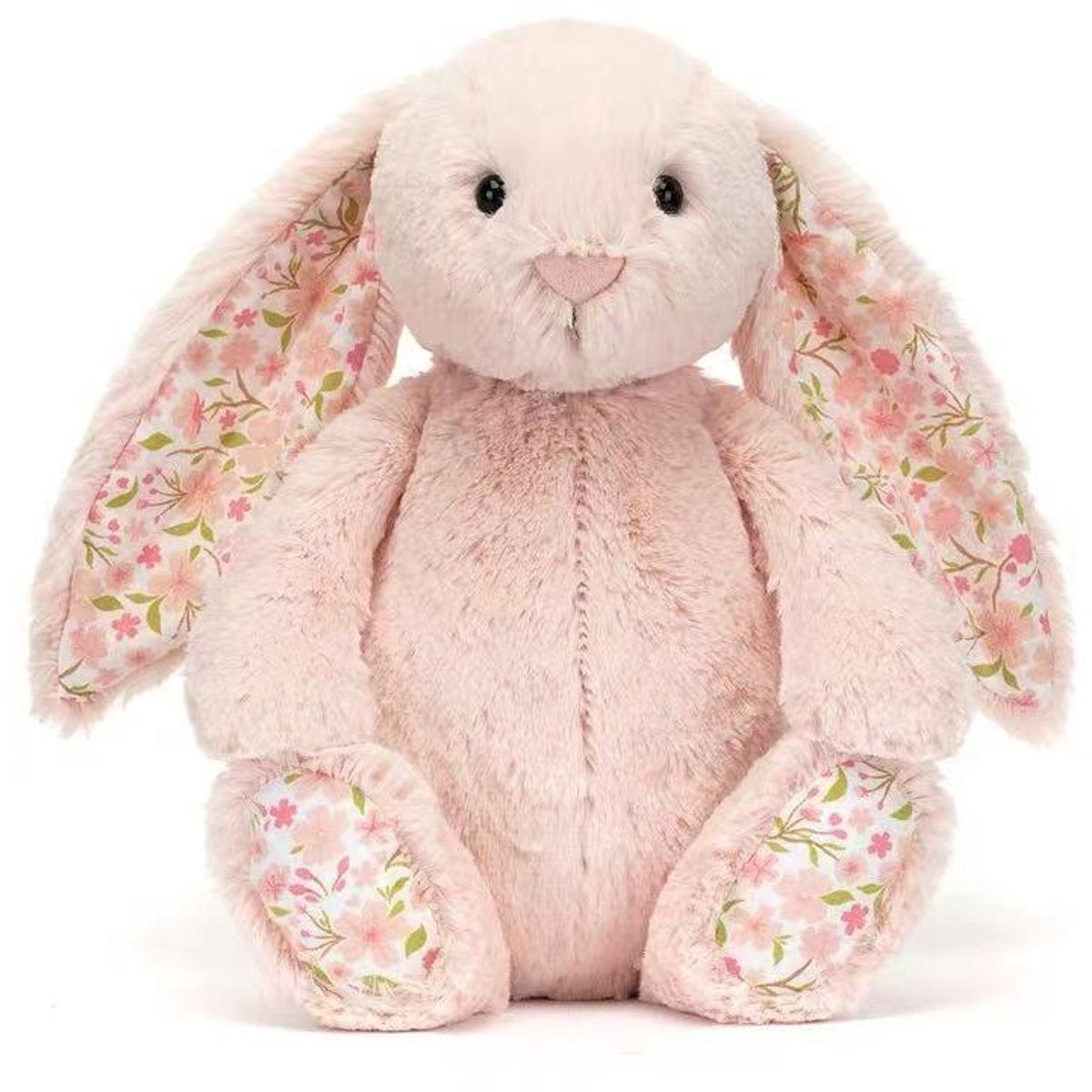 Kraftverdia Plüschfigur Plüschhase 28cm – Kawaii Kuscheltier Hase mit Blumenohren