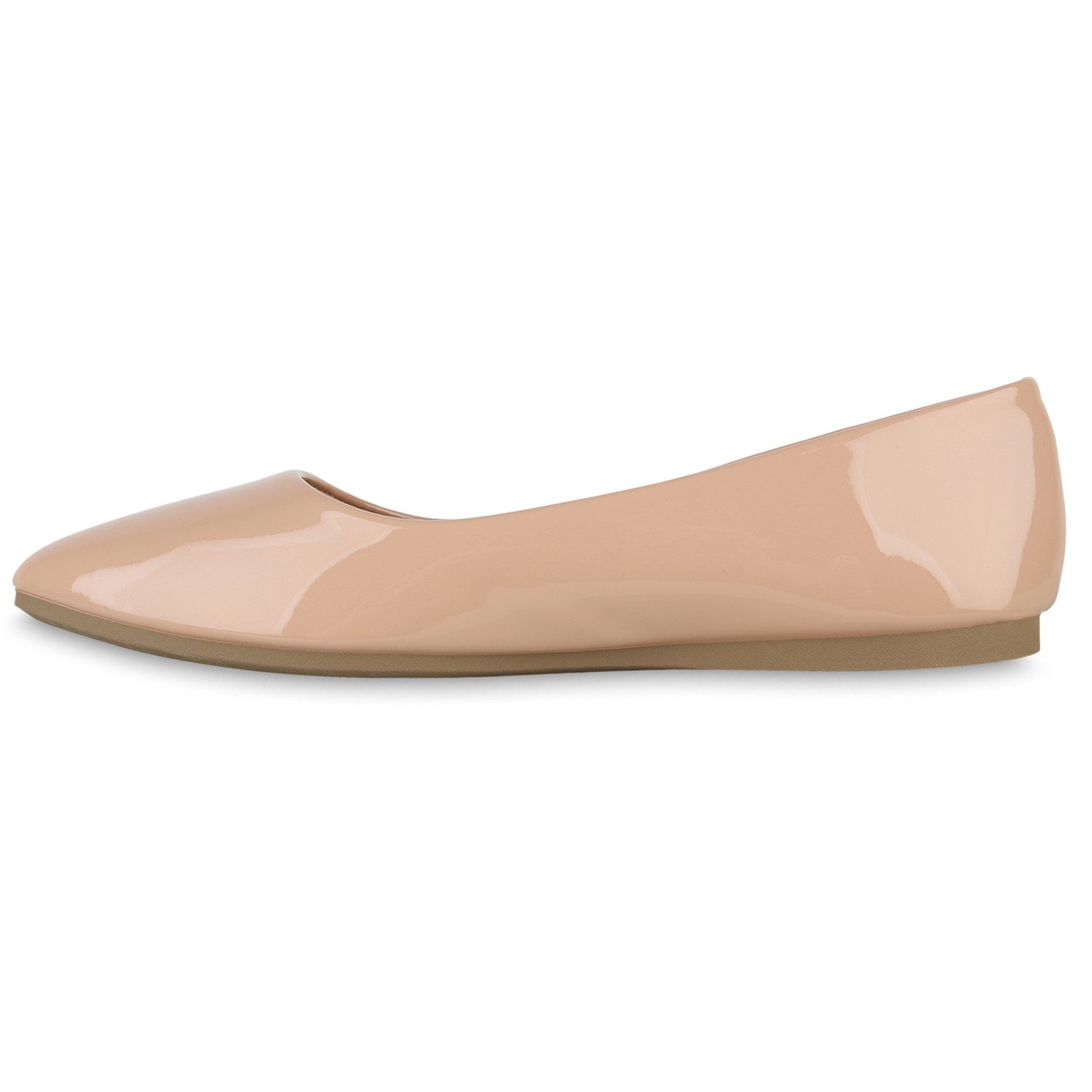 VAN HILL 840125 Ballerina Damen Klassische Ballerinas Slippers Lack Leder-O günstig online kaufen