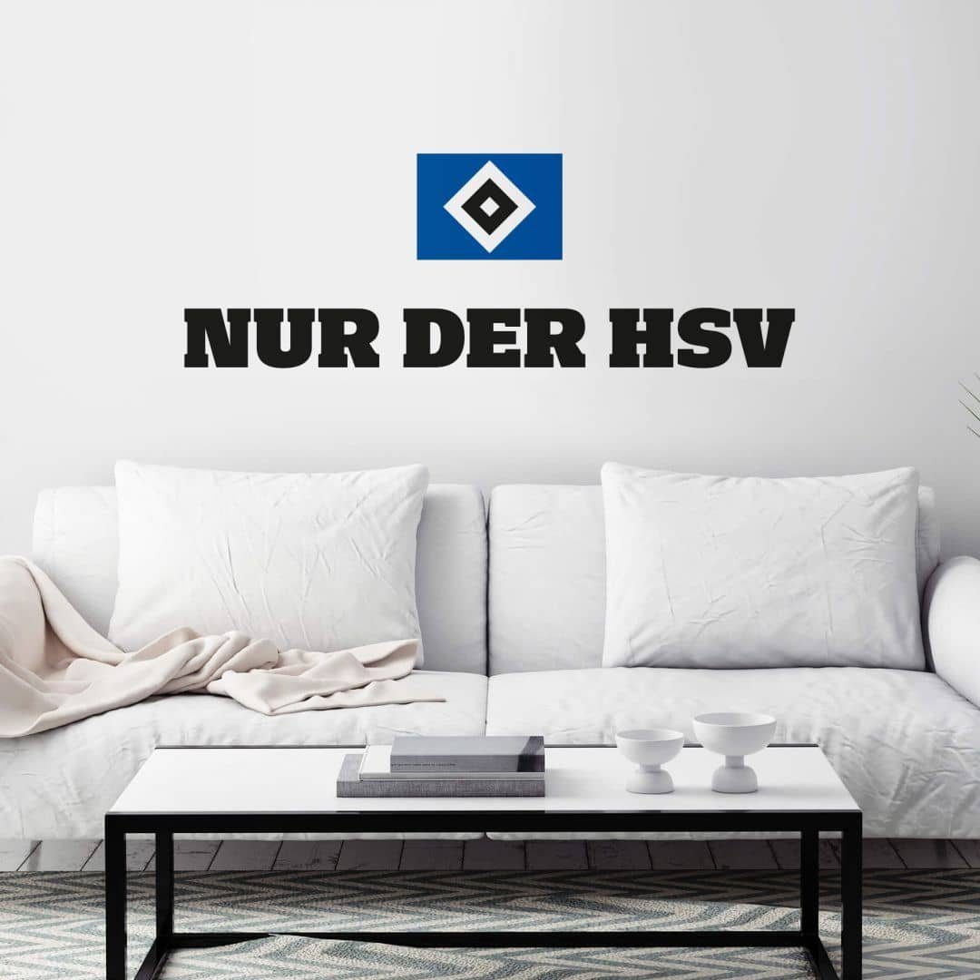 Hamburger SV Wandtattoo »Fußball Wandtattoo Hamburger SV Bundesliga Fan NUR  DER HSV Schriftzug«, Wandbild selbstklebend, entfernbar