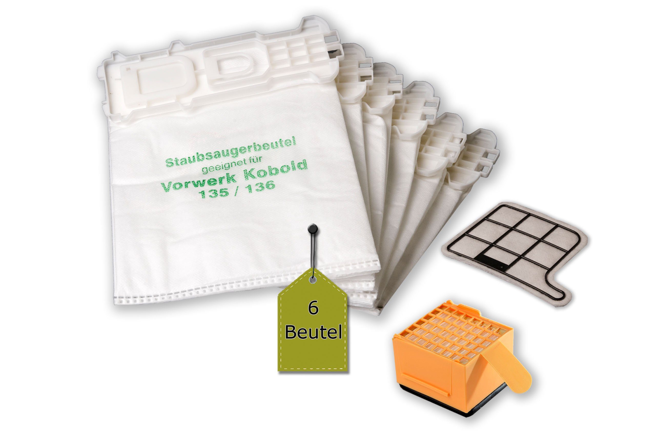 Staubsaugerbeutel passend für Vorwerk Kobold VK 135 / 136