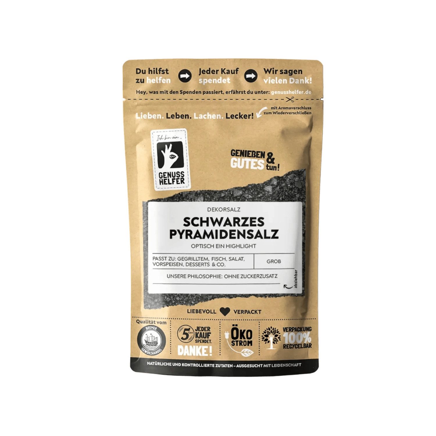 Bremer Gewürzhandel Gewürz Schwarzes Pyramidensalz, 75 g