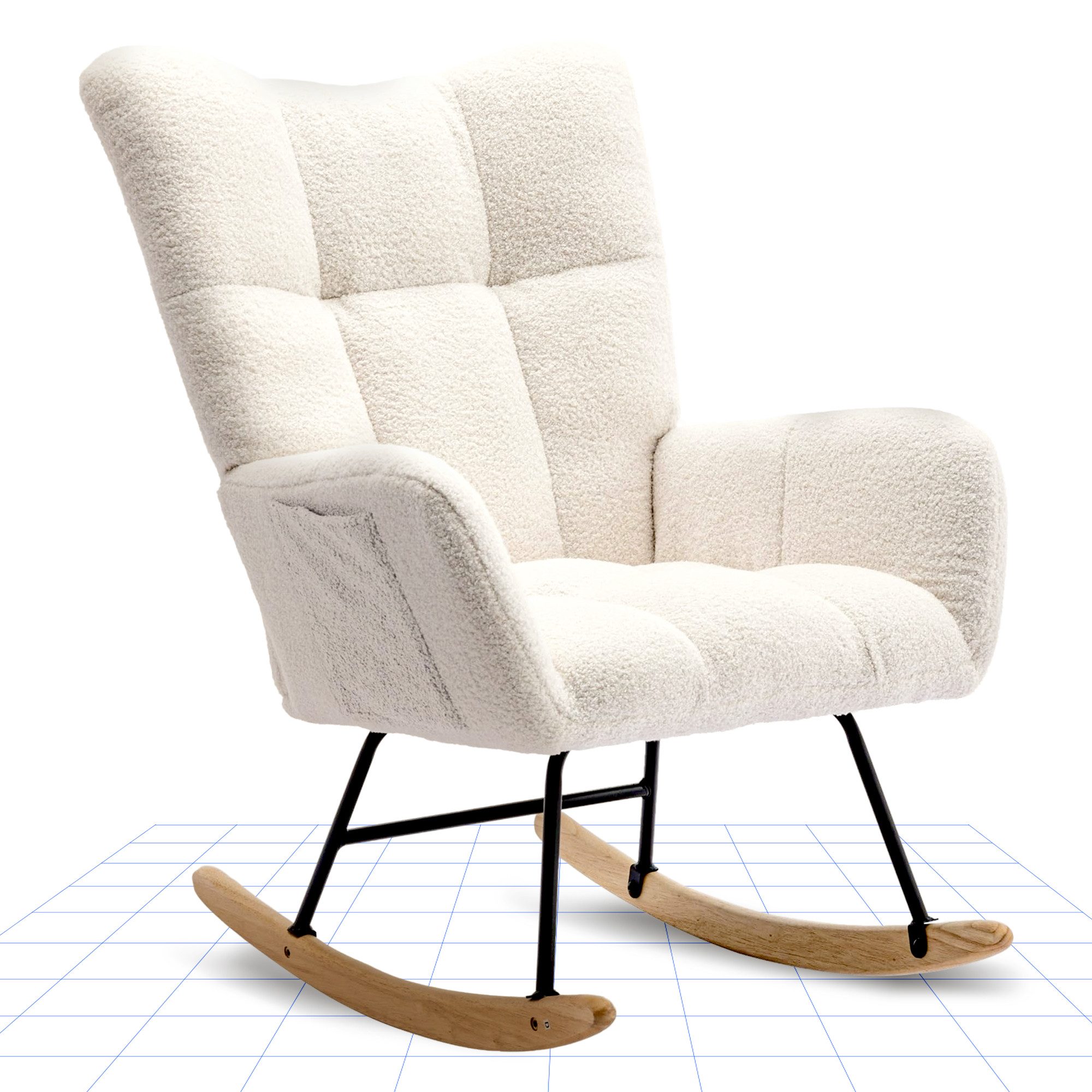 FLEXISPOT Schaukelstuhl mit Hoher Rückenlehne & Fußstütze, Relaxsessel, Sch günstig online kaufen