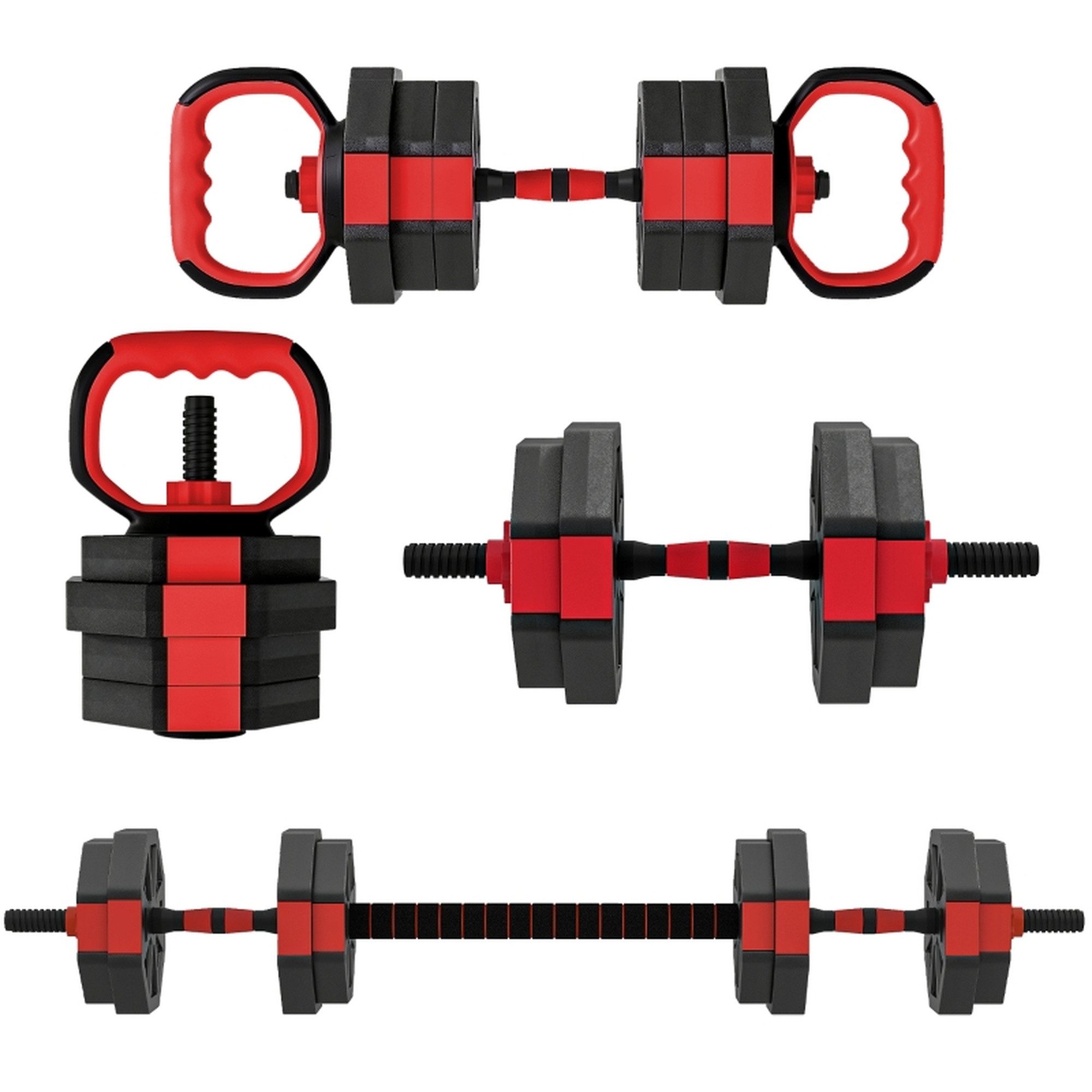 Hantel-Set 4-in-1 Hantelset Kurzhantel Set Kurzhanteln Langhanteln