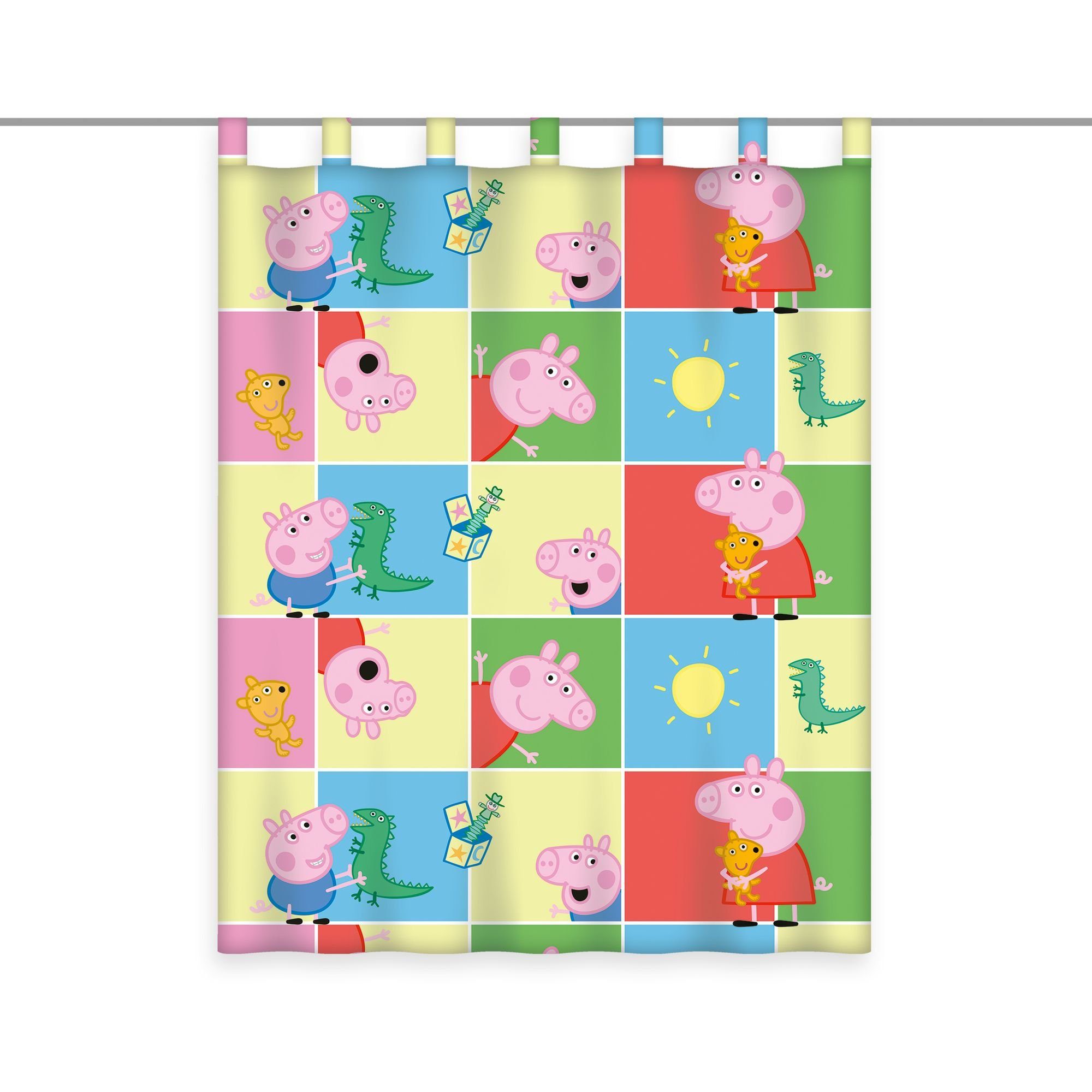 Herding Gardine Peppa Pig Wutz Gardine Vorhang Fertiggardine 140 x 175 cm b günstig online kaufen