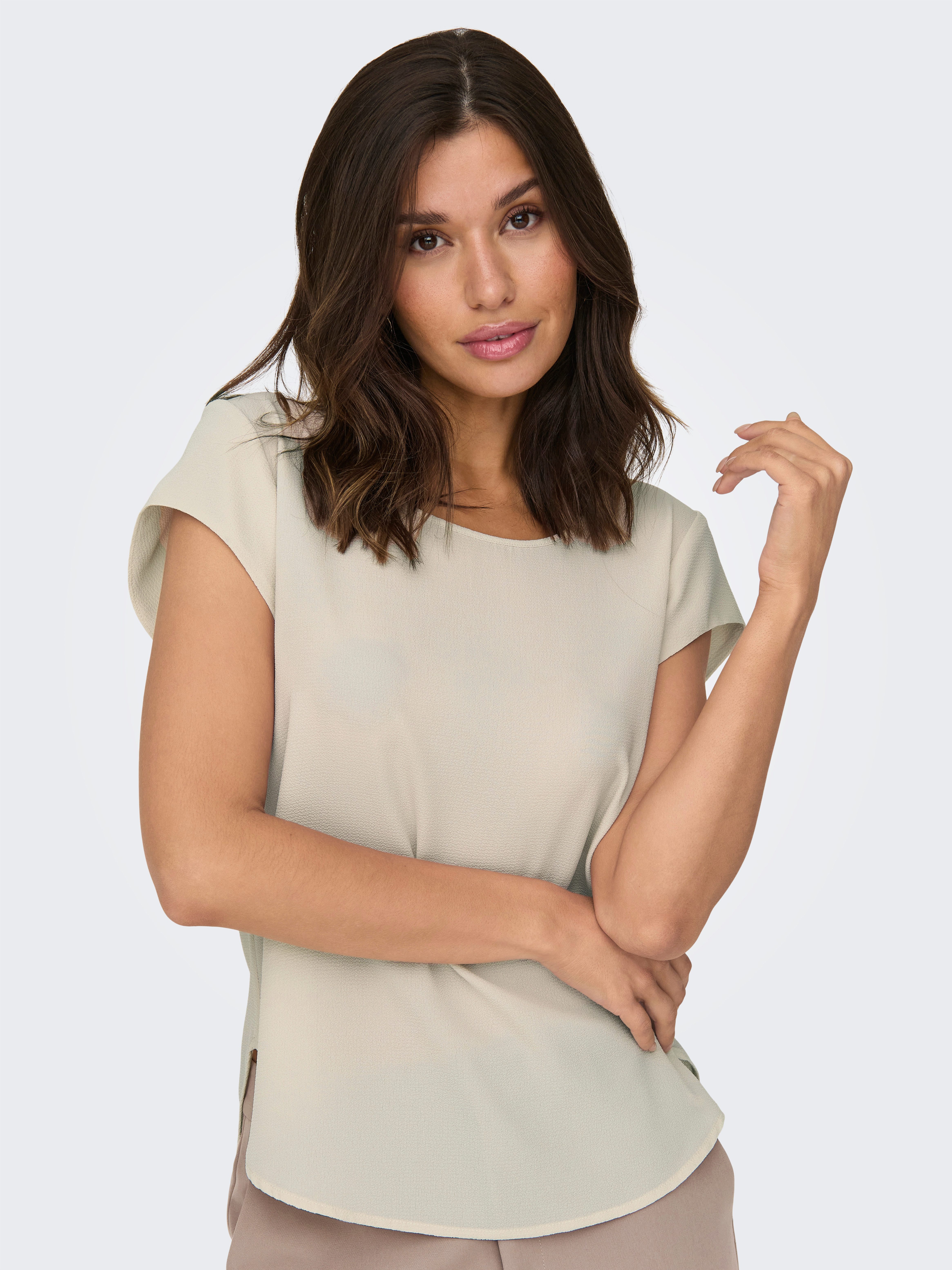 ONLY Kurzarmbluse ONLVIC S/S SOLID TOP günstig online kaufen