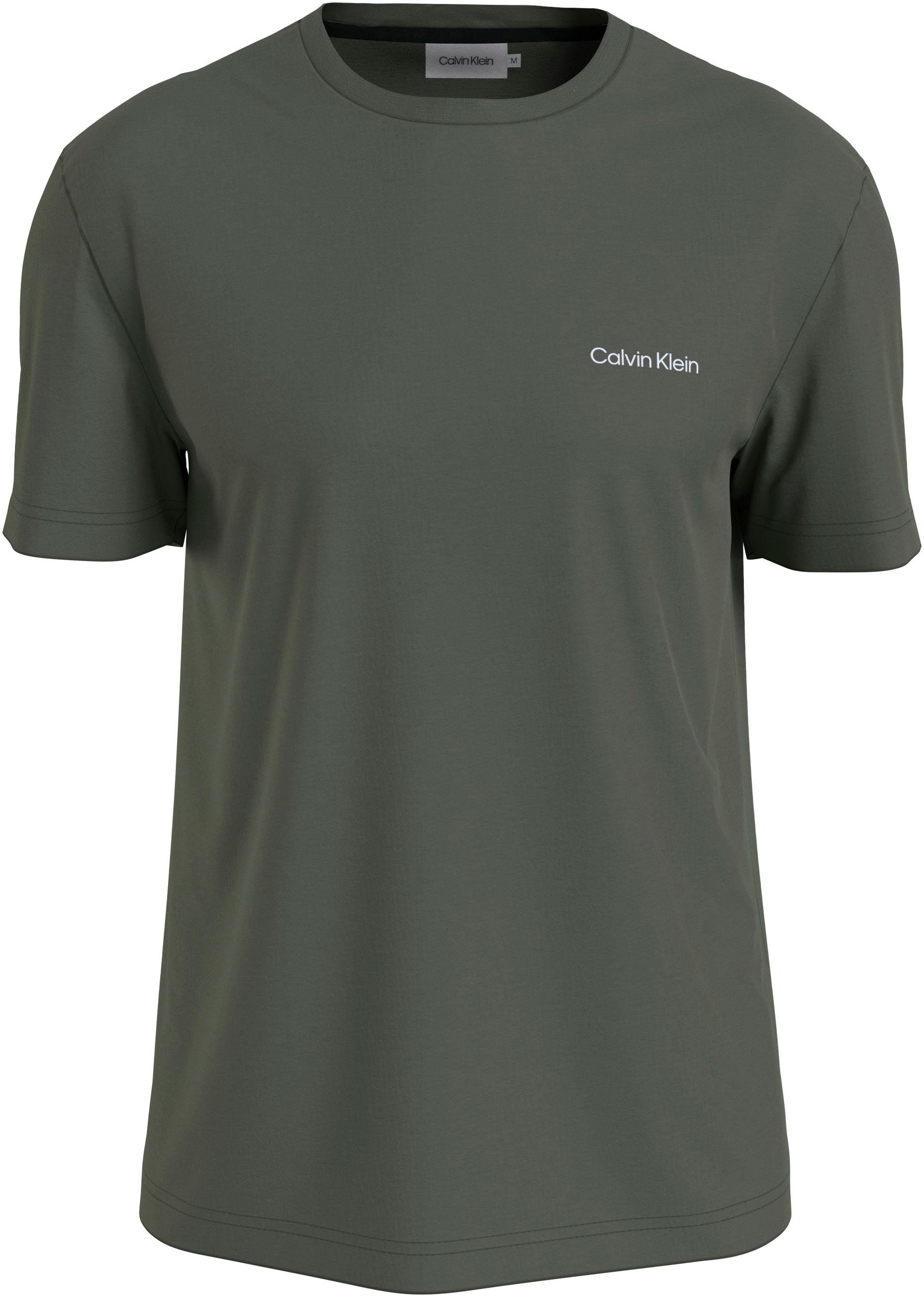 Calvin Klein T-Shirt MICRO LOGO INTERLOCK T-SHIRT mit Markenlabel Thyme