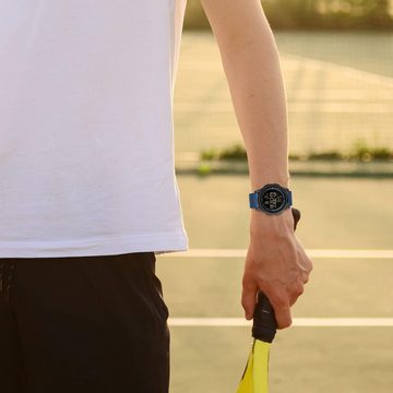 GOLDEN HOUR für Herren Damen Ultradünne Minimalistische Sport wasserdichte Watch, mit Weitwinkel-Metallgehäuse Helles Display Gummiband