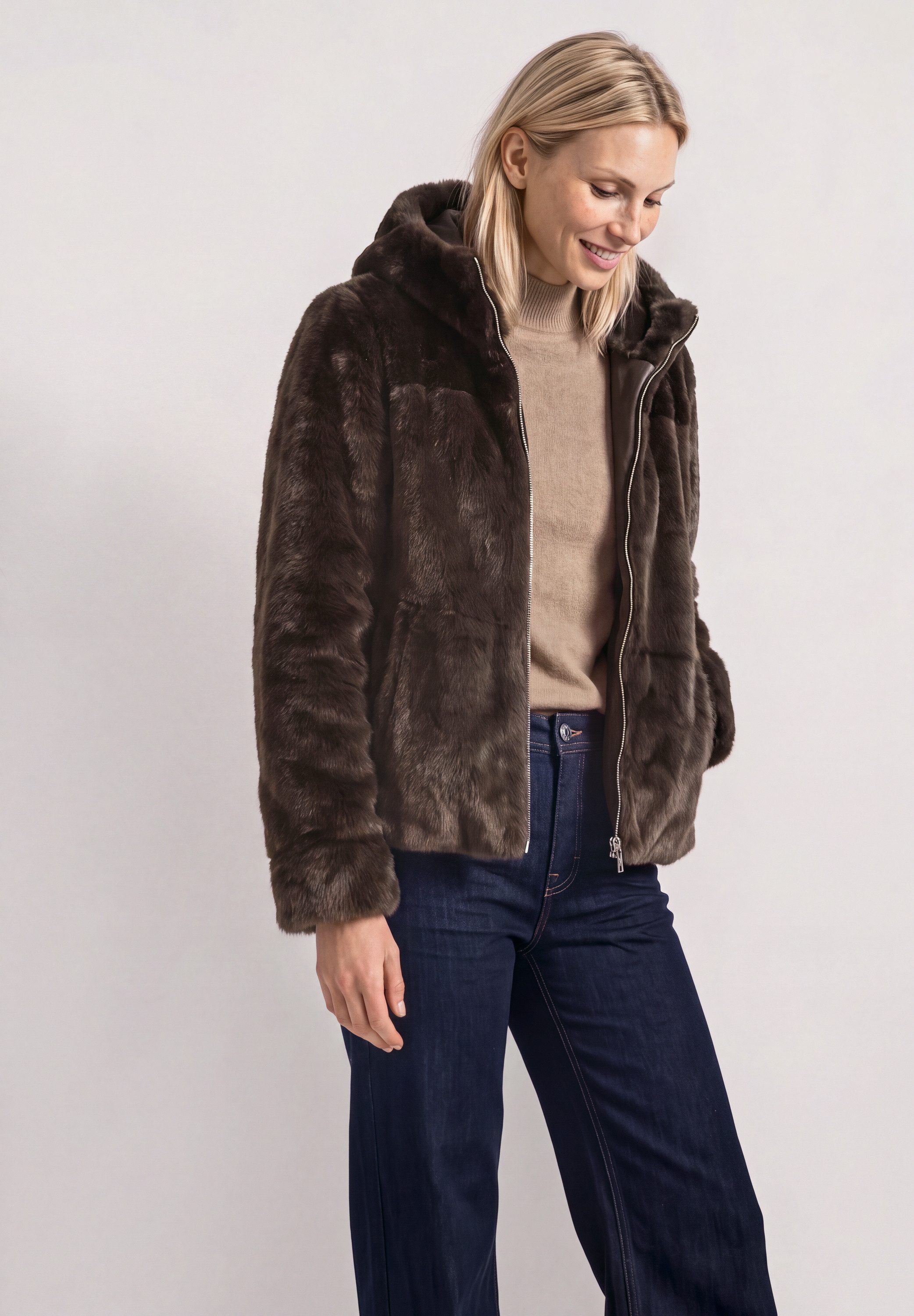 STREET ONE Kurzjacke mit Kapuze