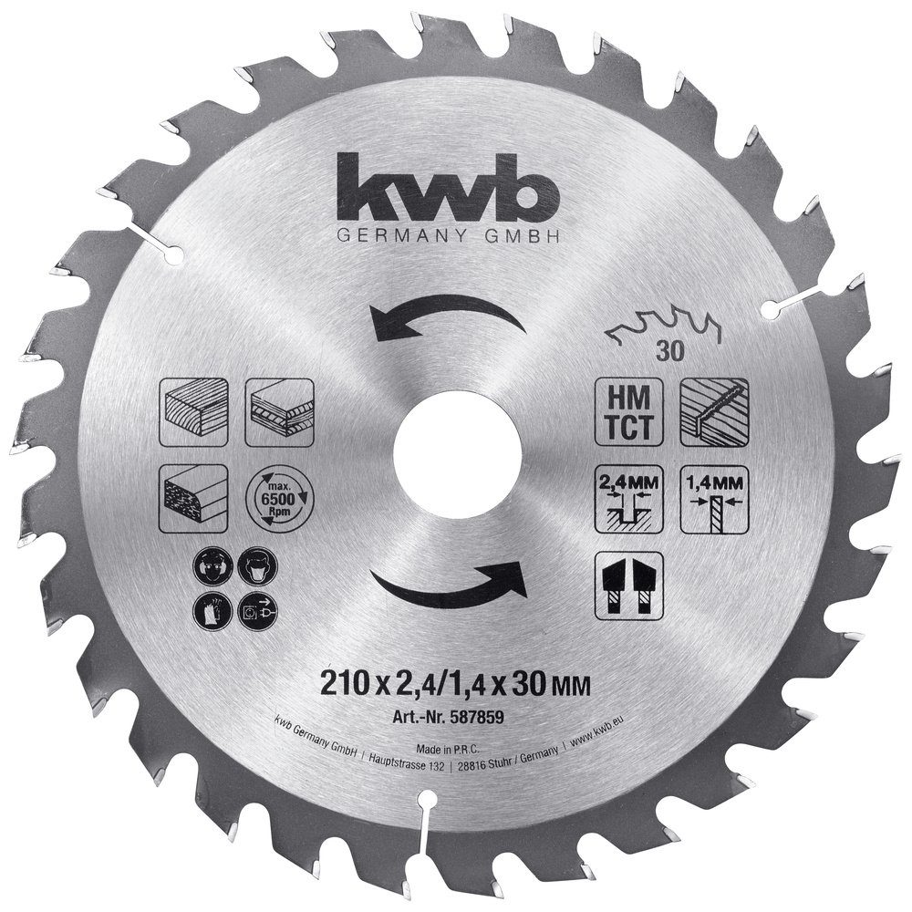 kwb Kreissägeblatt kwb 587859 Kreissägeblatt 210 x 30 mm 1 St.