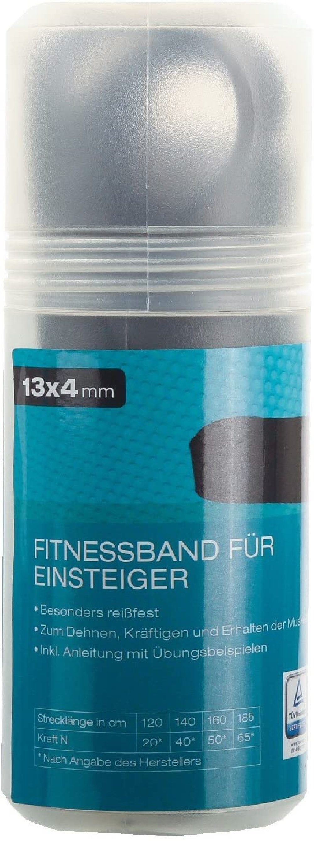 JOKA international Fitnessrolle FOR Sport Fitnessband (13x4mm),dehnbar 120-185cm,Farbe:schwarz ca. für Einsteiger