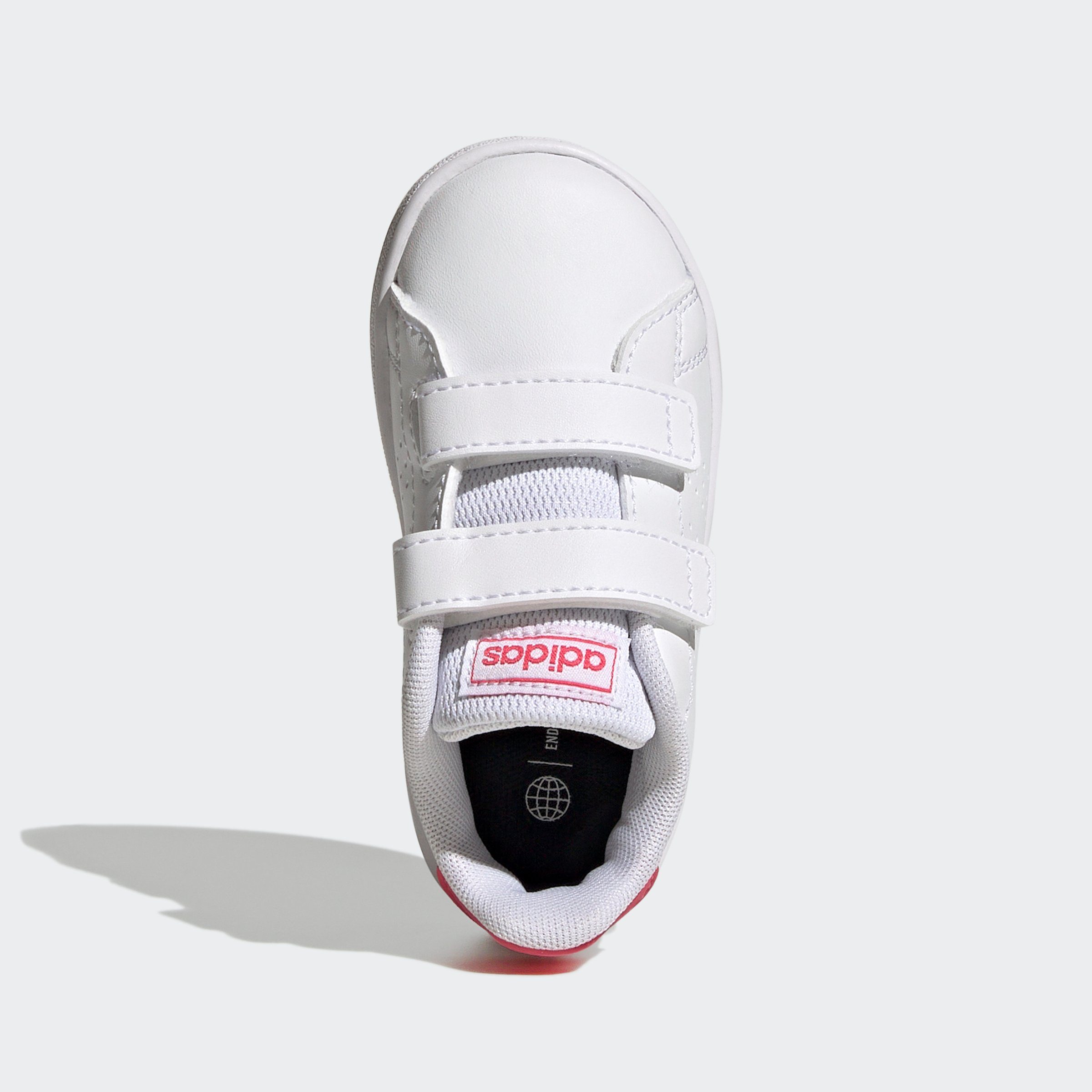 adidas Sportswear ADVANTAGE LIFESTYLE COURT HOOK-AND-LOOP Design Stan adidas White Spuren / des Sneaker Smith Black / Real Pink TWO auf den Core Cloud