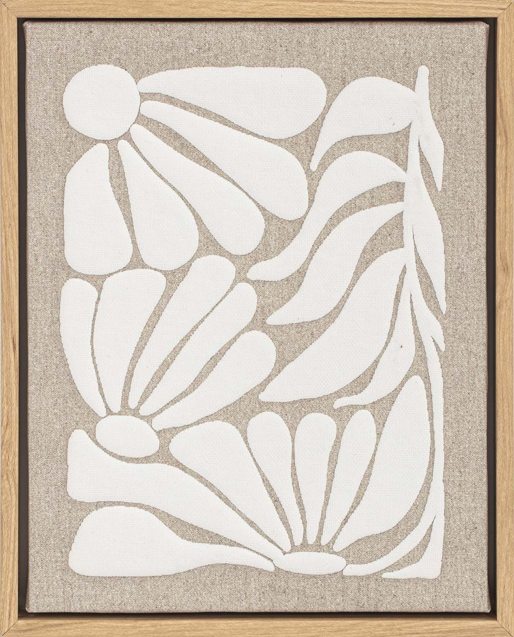 ArtUniverse Gemälde Leinwandbild White Flower Nap Wandbild 18 x 22 cm, Naturmotiv