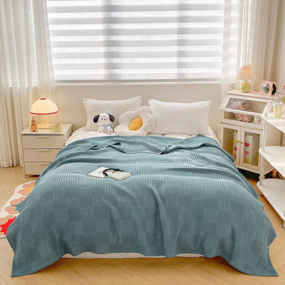 NUODWELL Tagesdecke Waffeloptik Tagesdecke,Extra weiche Baumwolldecke,Mehrz günstig online kaufen