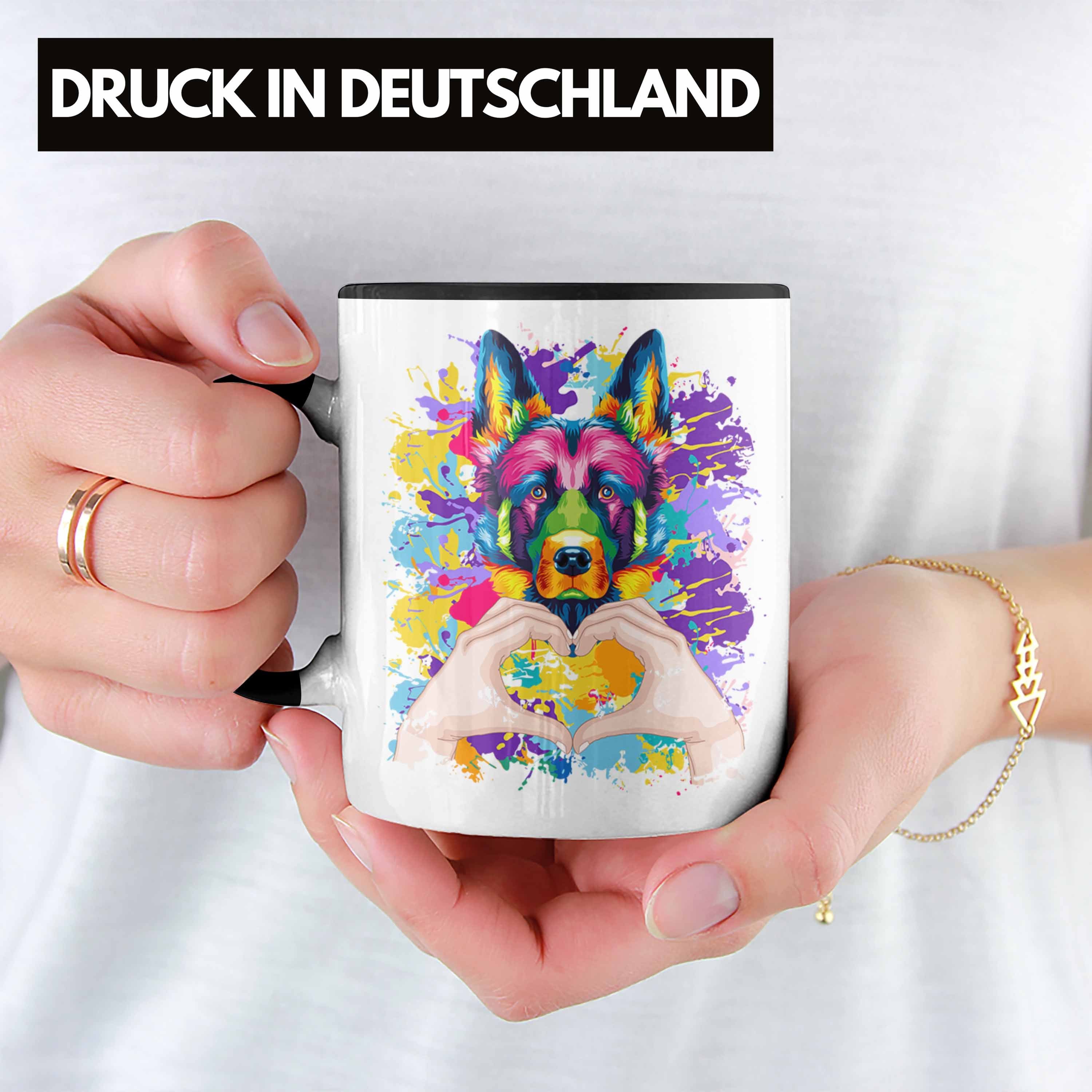 Trendation Lustiger Geschen Schwarz Besitzer Geschenk Schäferhund Love Tasse Spruch Farbe Tasse
