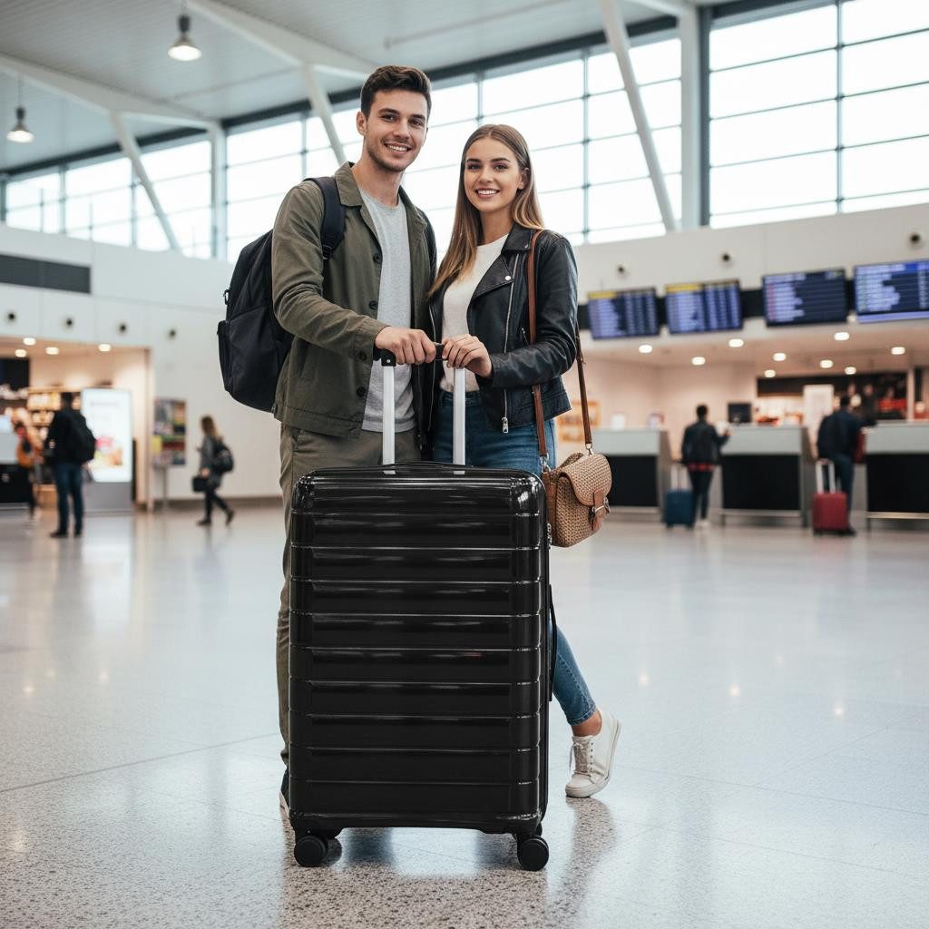 Christian Wippermann Business-Trolley XL Großer Koffer für Herren Damen Hartschalenkoffer, 4 Rollen, mit TSA-Schloss