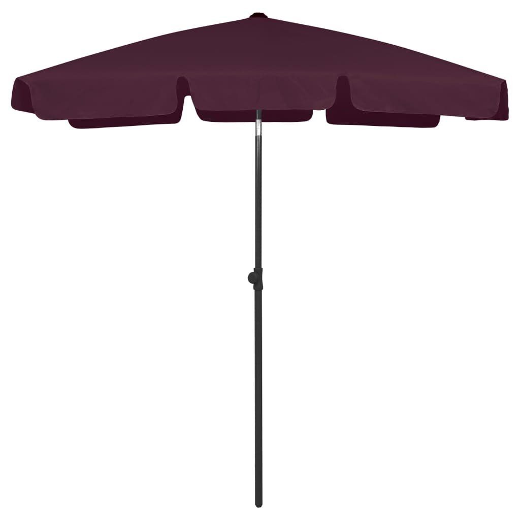 furnicato Sonnenschirm Strandschirm Bordeauxrot 180x120 cm günstig online kaufen