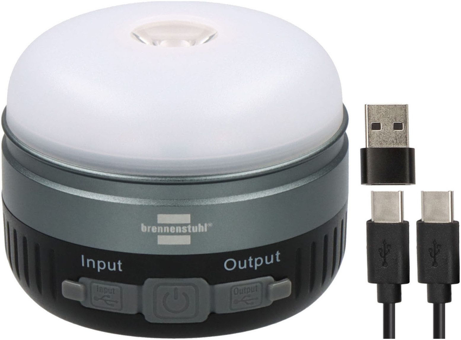 Brennenstuhl LED Solarleuchte Akku Solar LED Outdoor OLI 400 AS 450lm IP54, Dimmfunktion, USB-Anschluss mit Ladefunktion