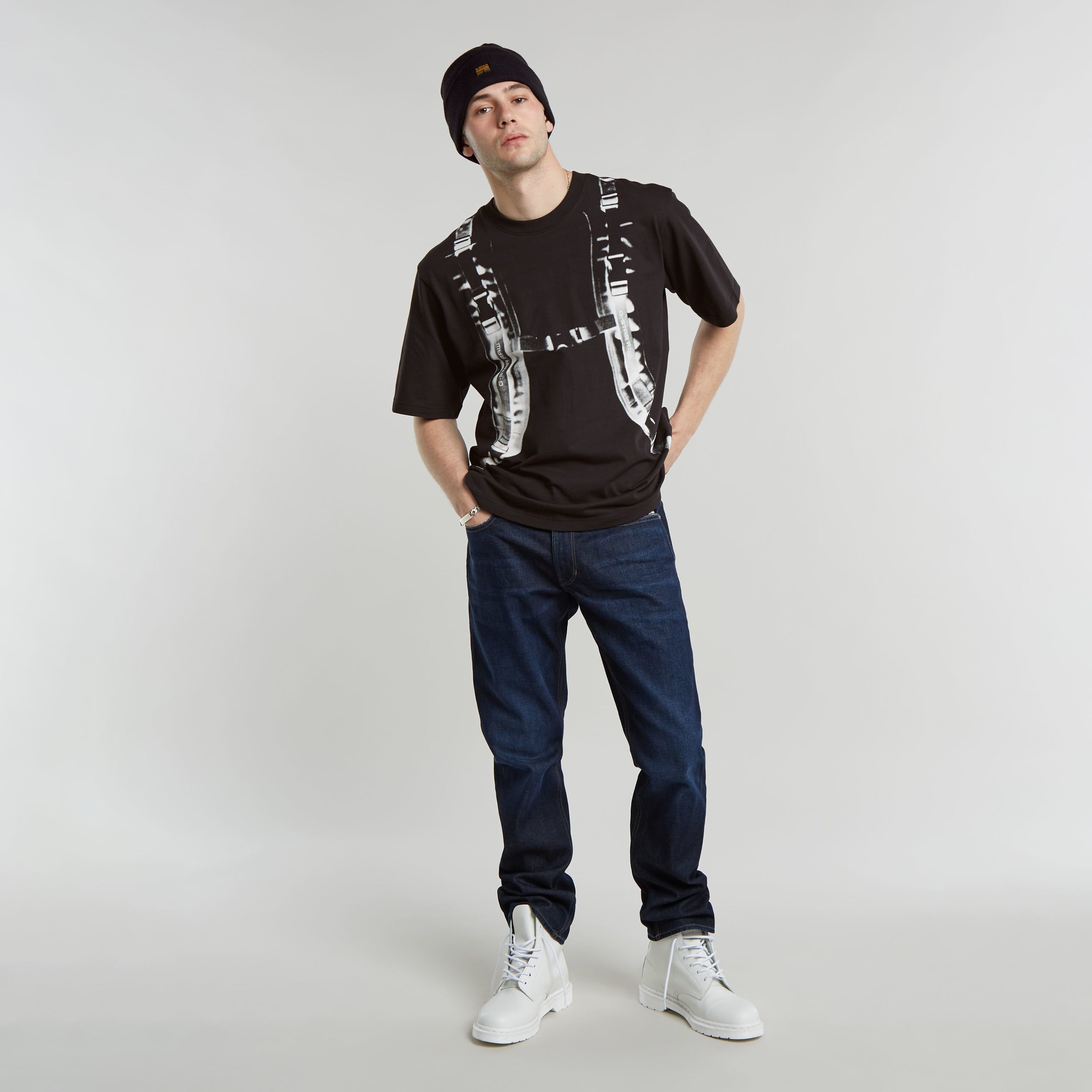G-STAR Straight-Jeans Mosa Straight mit hellen Nähten – Bild 5 von 5