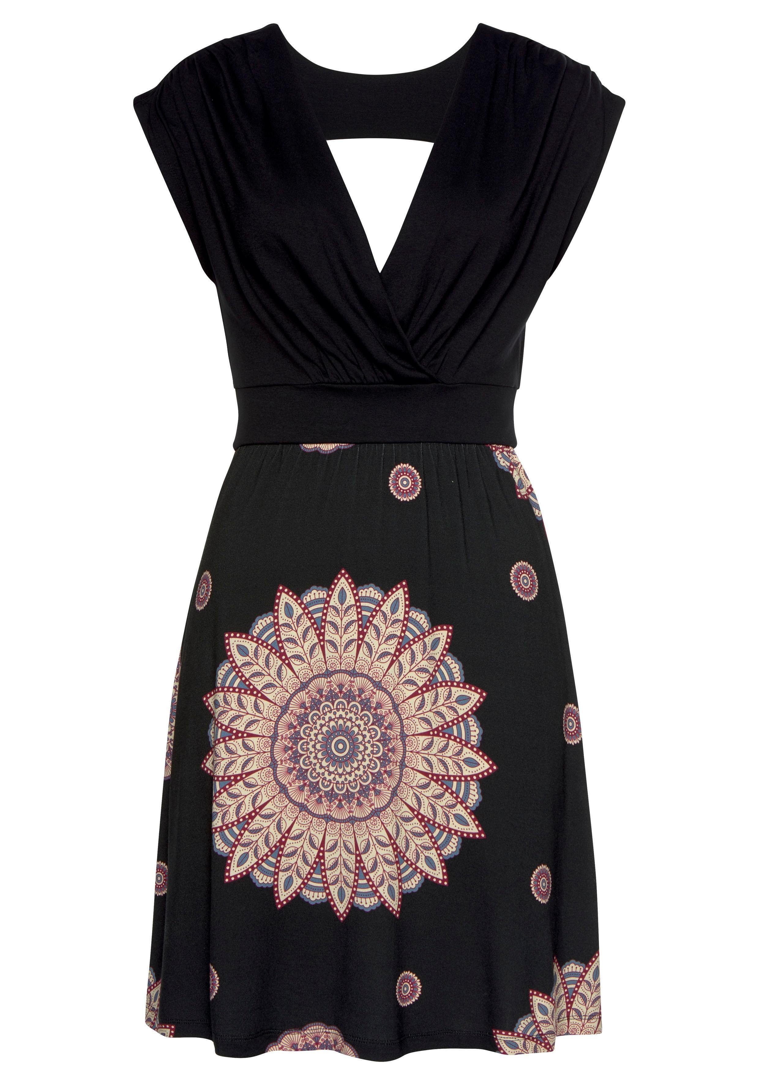 Beachtime Sommerkleid mit Rückenausschnitt, Jerseykleid in günstig online kaufen