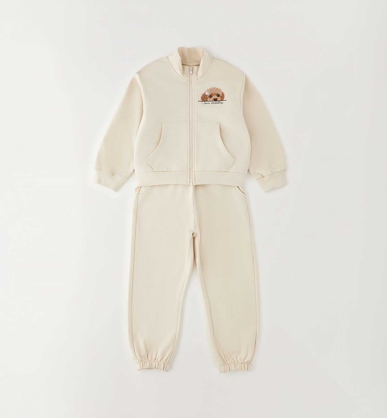 iDO Fleeceoverall BABY GIRL TWO PIECES SET
