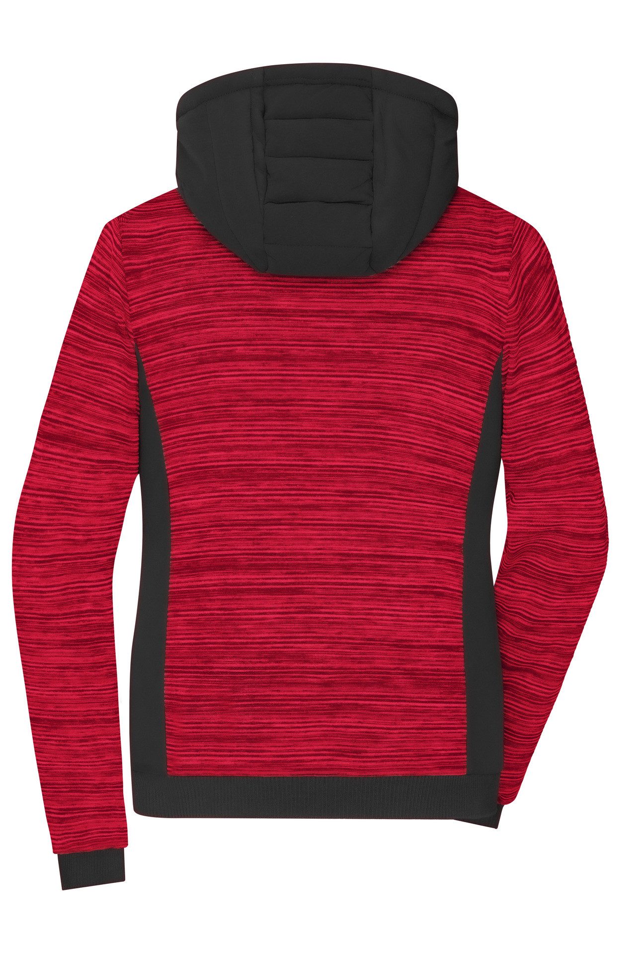 James & Nicholson Strickfleecejacke Wattierte Damen Strickfleece Jacke im attraktiven Materialmix JN1843 Hybridjacke mit wärmender Wattierung