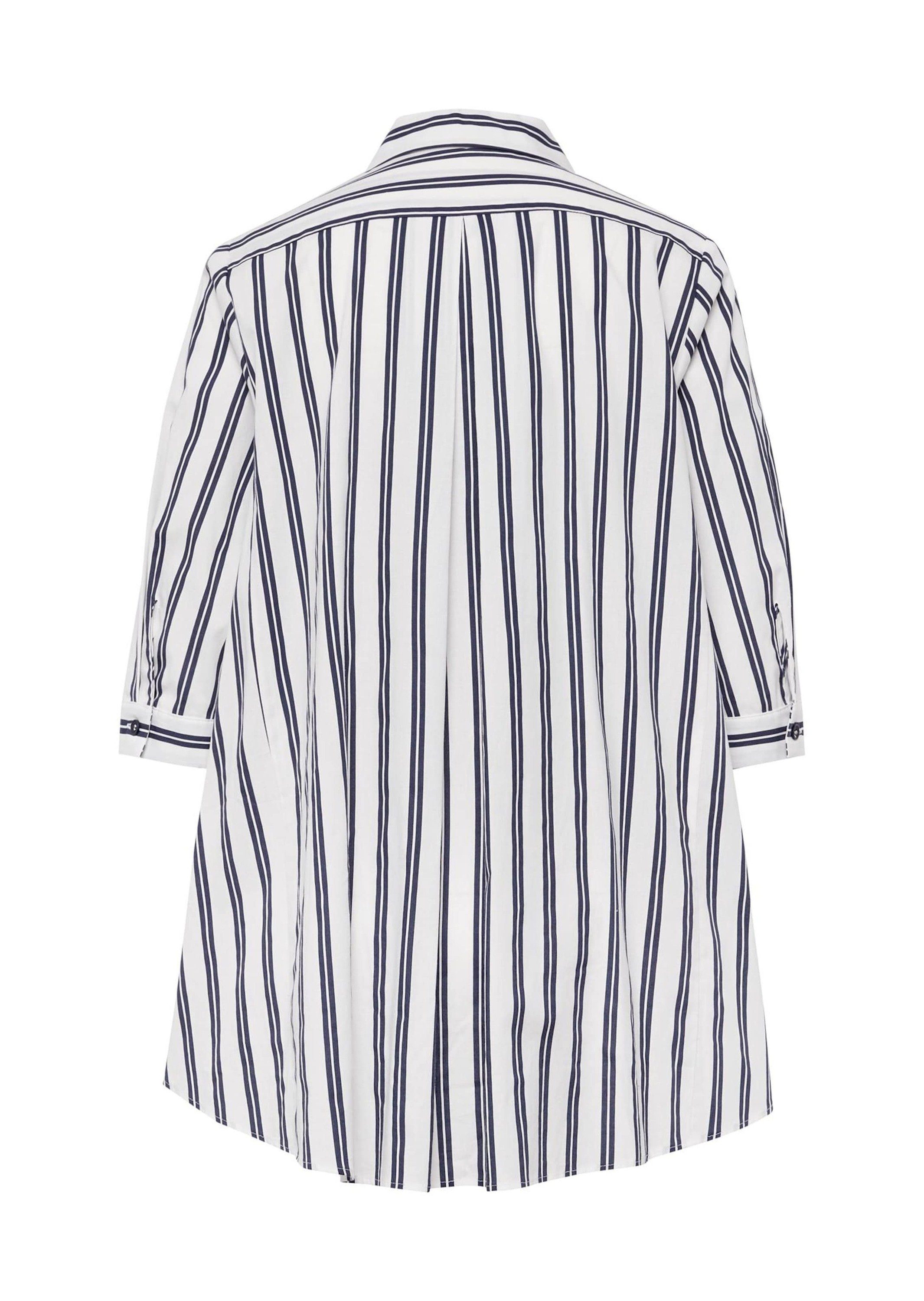 GOLDNER Klassische Bluse Kurzgröße: Schlichte Baumwoll-Bluse mit 3/4-Arm