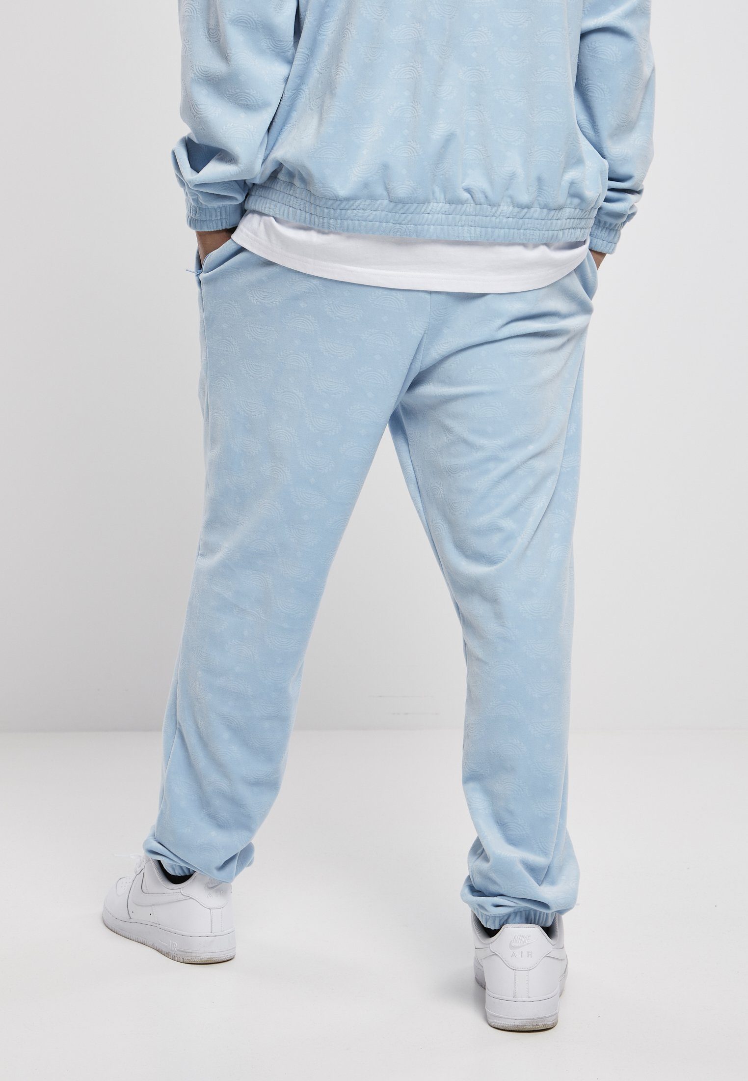 Velour Jogginghose Herren AOP Southpole babyblue (1-tlg) Pants Southpole