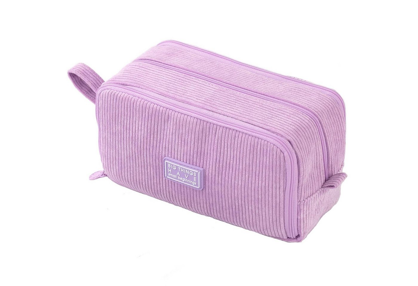 nsihing Federmäppchen Federmäppchen aus Cord-Stoff Federtaschen Mäppchen mit 3 Fächer, Schulmäppchen Große Kapazität Stiftetasche Pencil Case für Schule&Büro