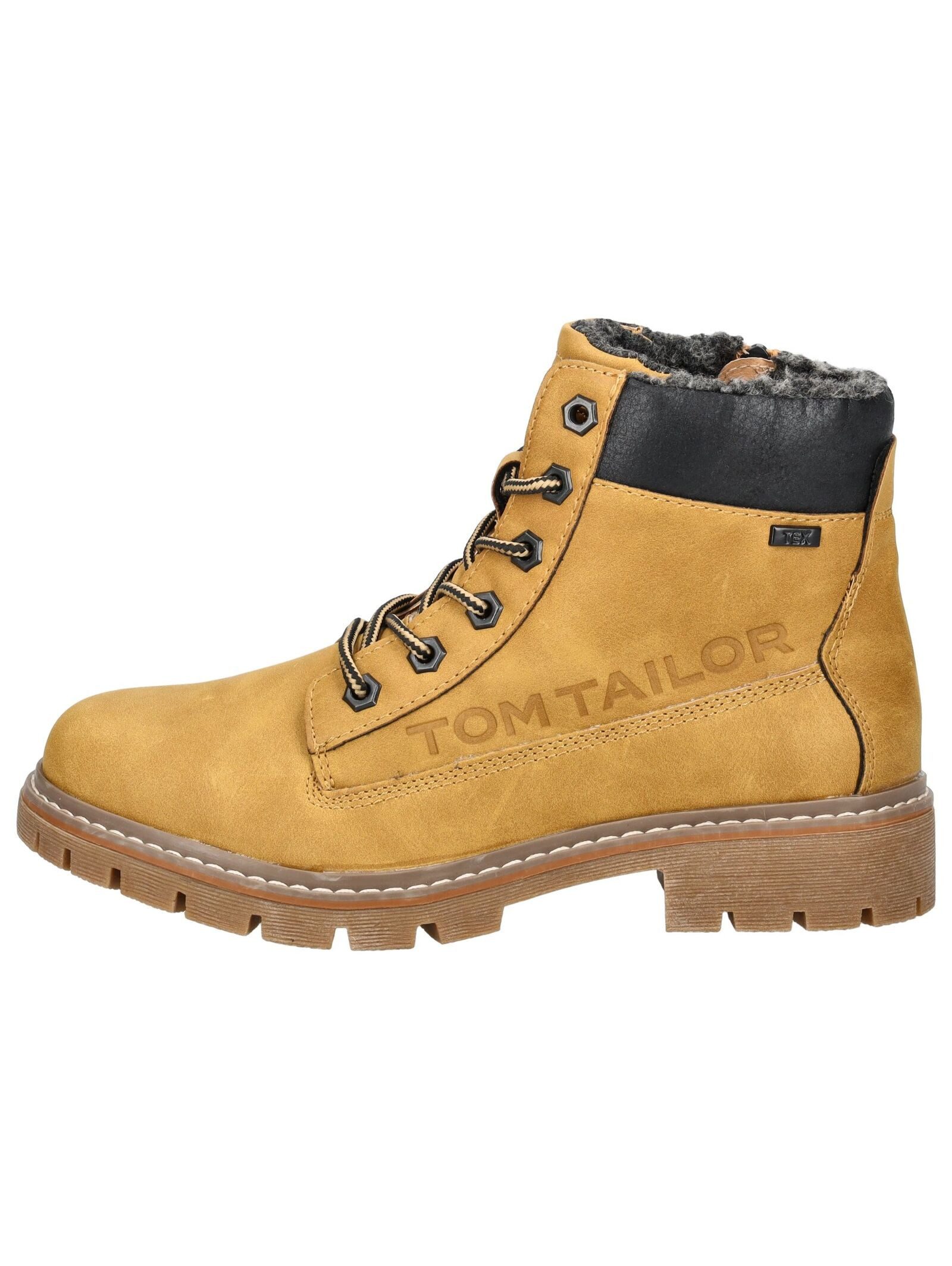 TOM TAILOR Tom Tailor Stiefelette Lederimitat/Textil Schnürstiefelette günstig online kaufen