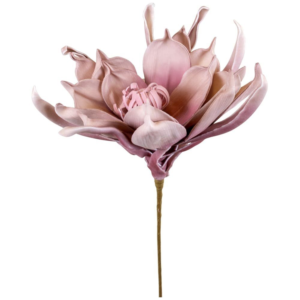 Kunstblume Kunstblumen Lotus rosa Pflanzen Deko Ø 20x60 Lotus, matches21 HOME & HOBBY, Höhe 60 cm | Kunstblumen