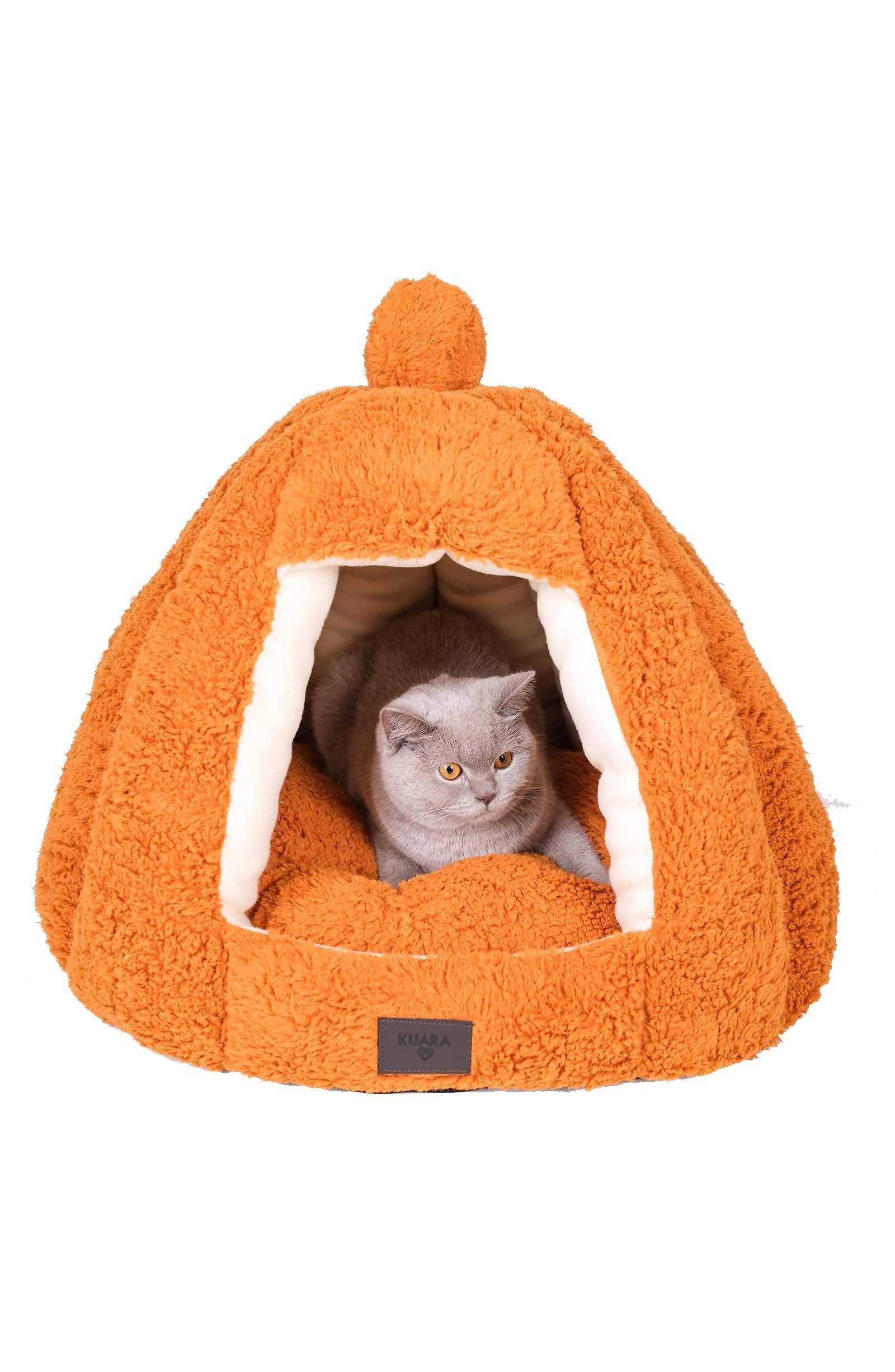 M-Diamant Katzenliege Katzenhaus Haustiernest kuschelig Tierschale Katzenhöhle Schlafplatz, 100% Polyester, rutschfest,Universell einsetzbar Vielseitig & wandelbar
