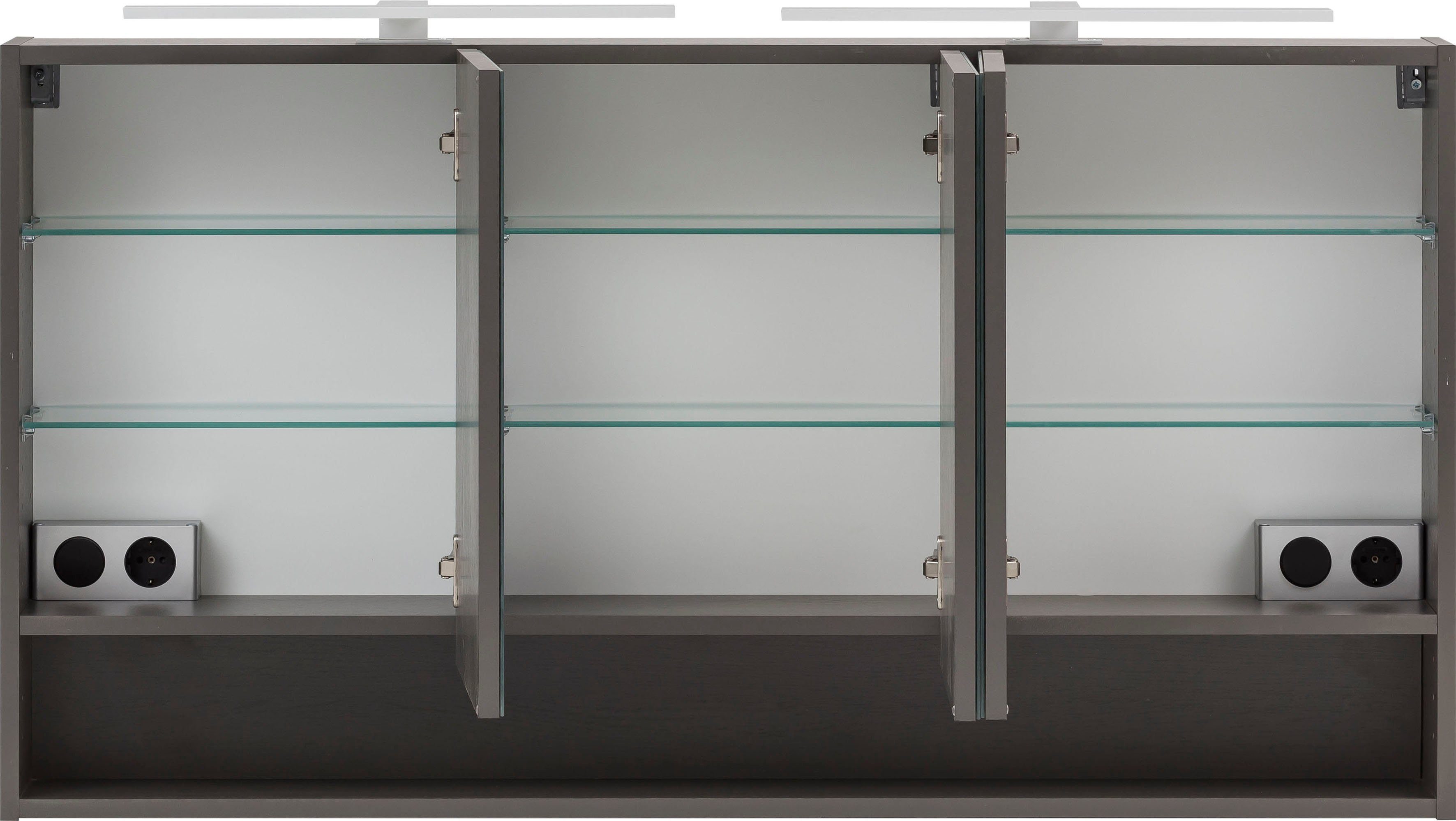 HELD MÖBEL Spiegelschrank Breite 120 cm graphit graphit | Stubach