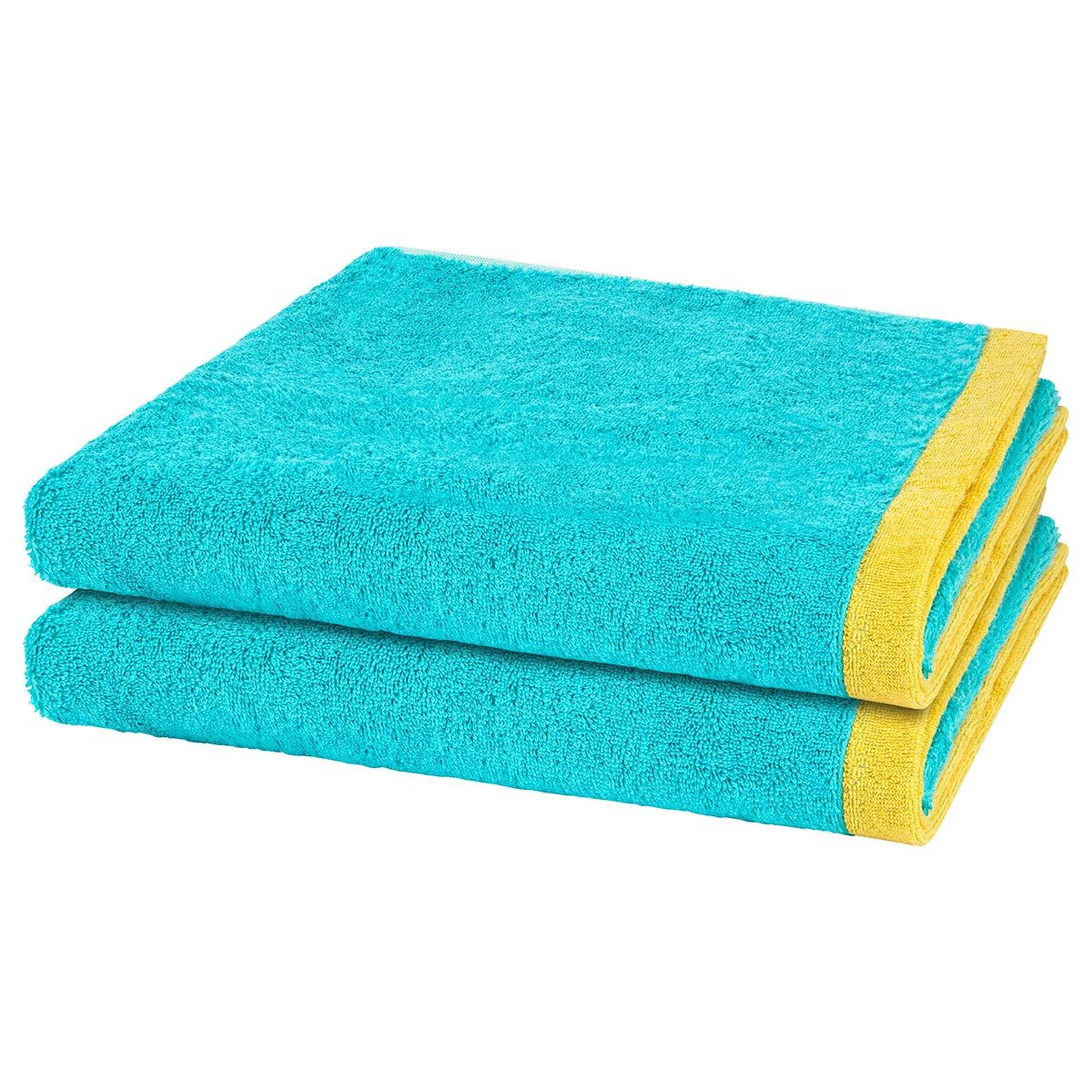 Cawö Handtuch Set Lifestyle Splash, Walkfrottee (Spar-Set, 2-St), 2 X Duschtuch im Set - Baumwolle - Saugstark
