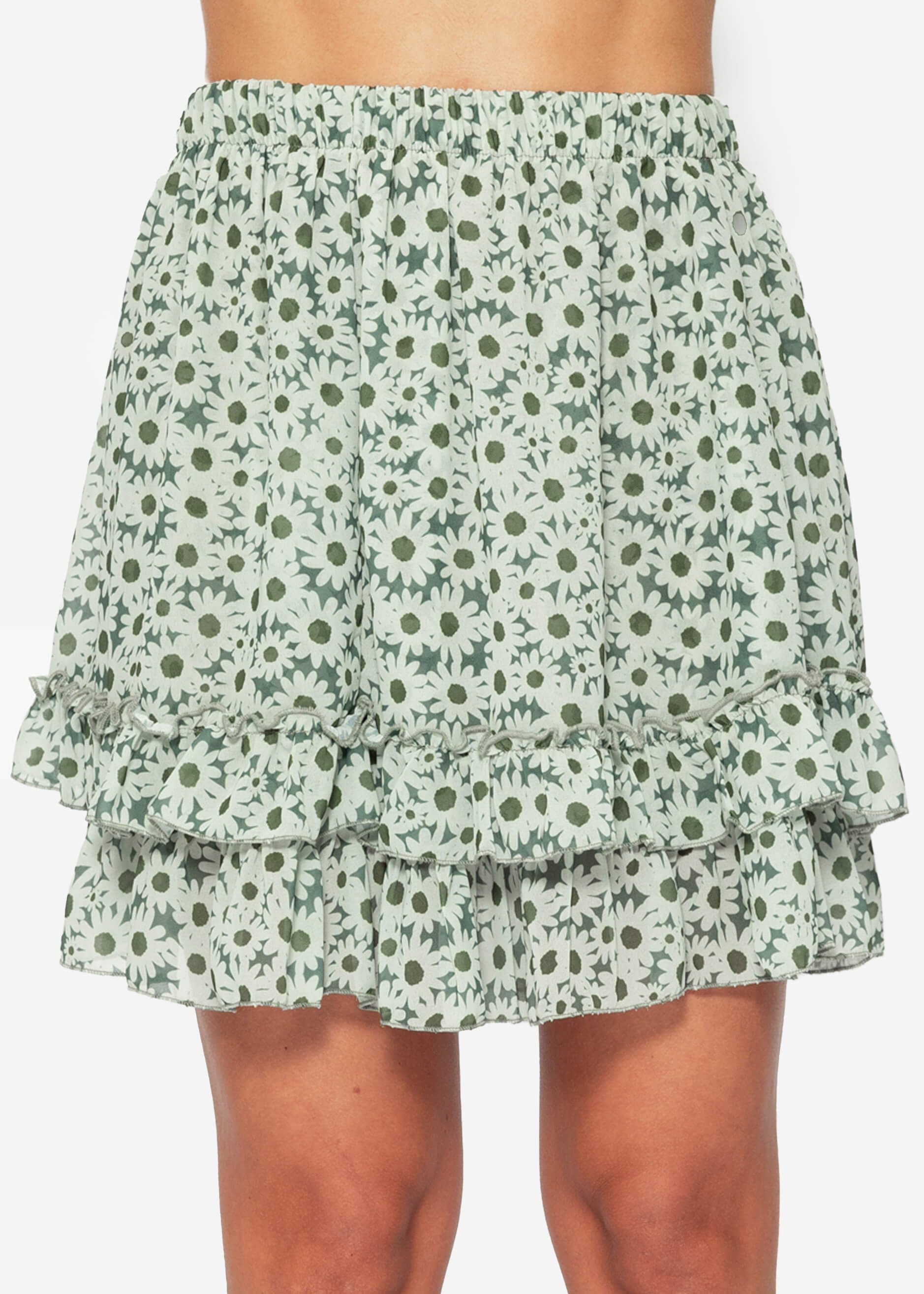 SASSYCLASSY Minirock Rüschenrock Damen kurz in günstig online kaufen