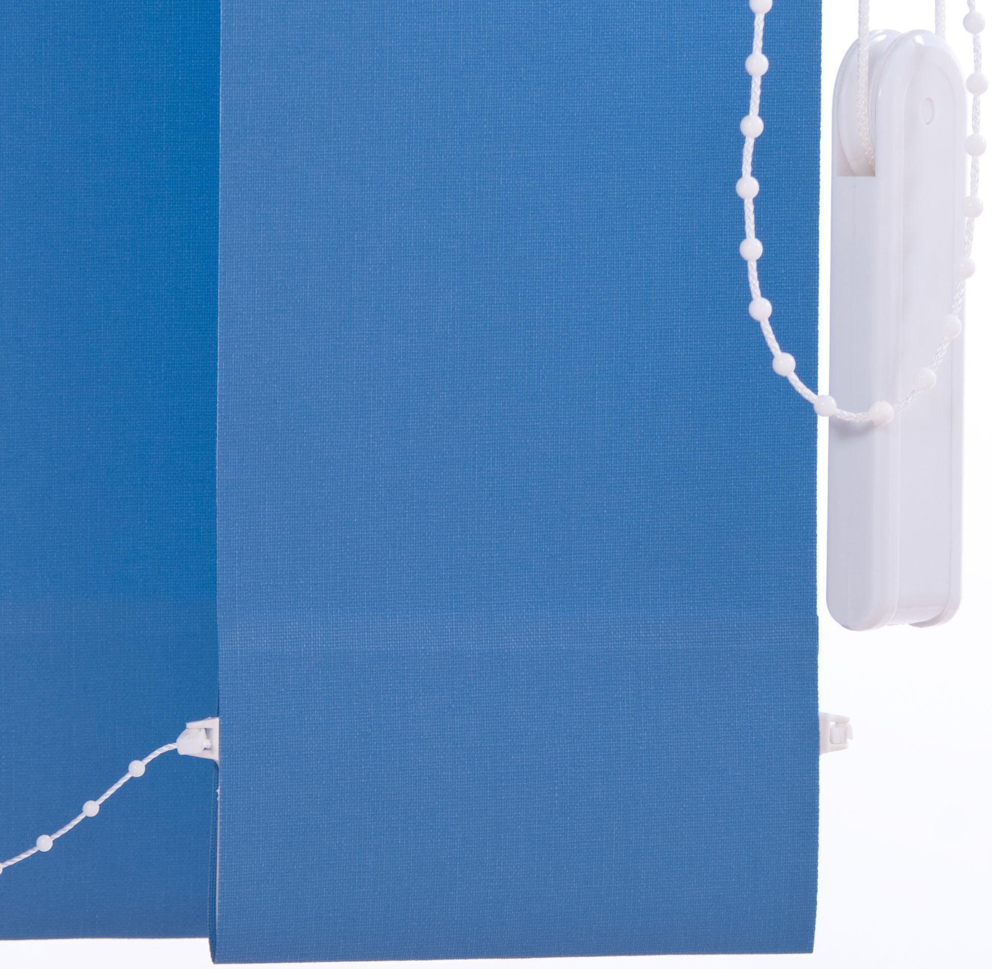 Lamellenvorhang Vertikalanlage 127 mm, Bohren mit blau Liedeco